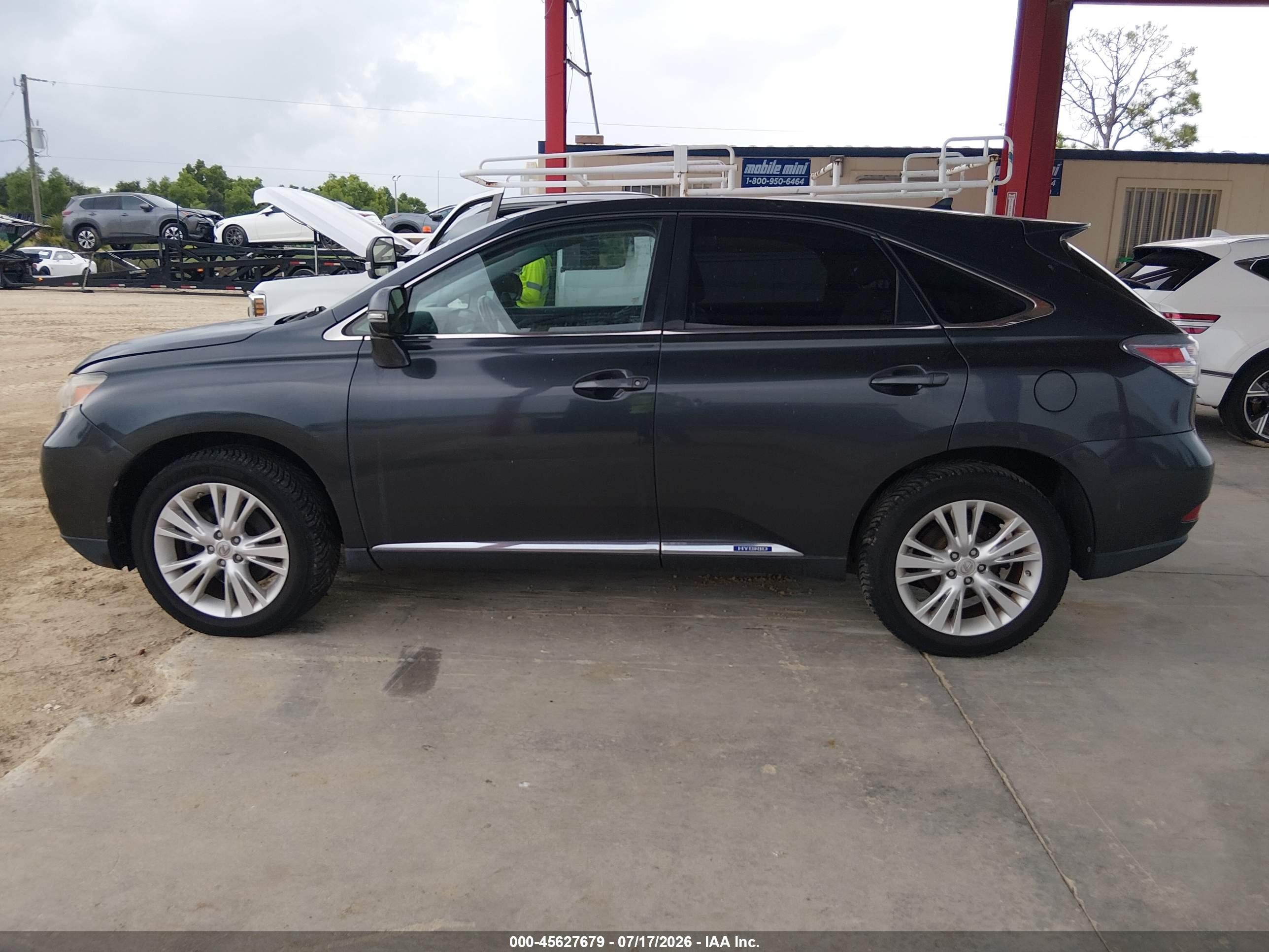 2010 Lexus Rx 450h   Gray vin: JTJZB1BA6A2003646