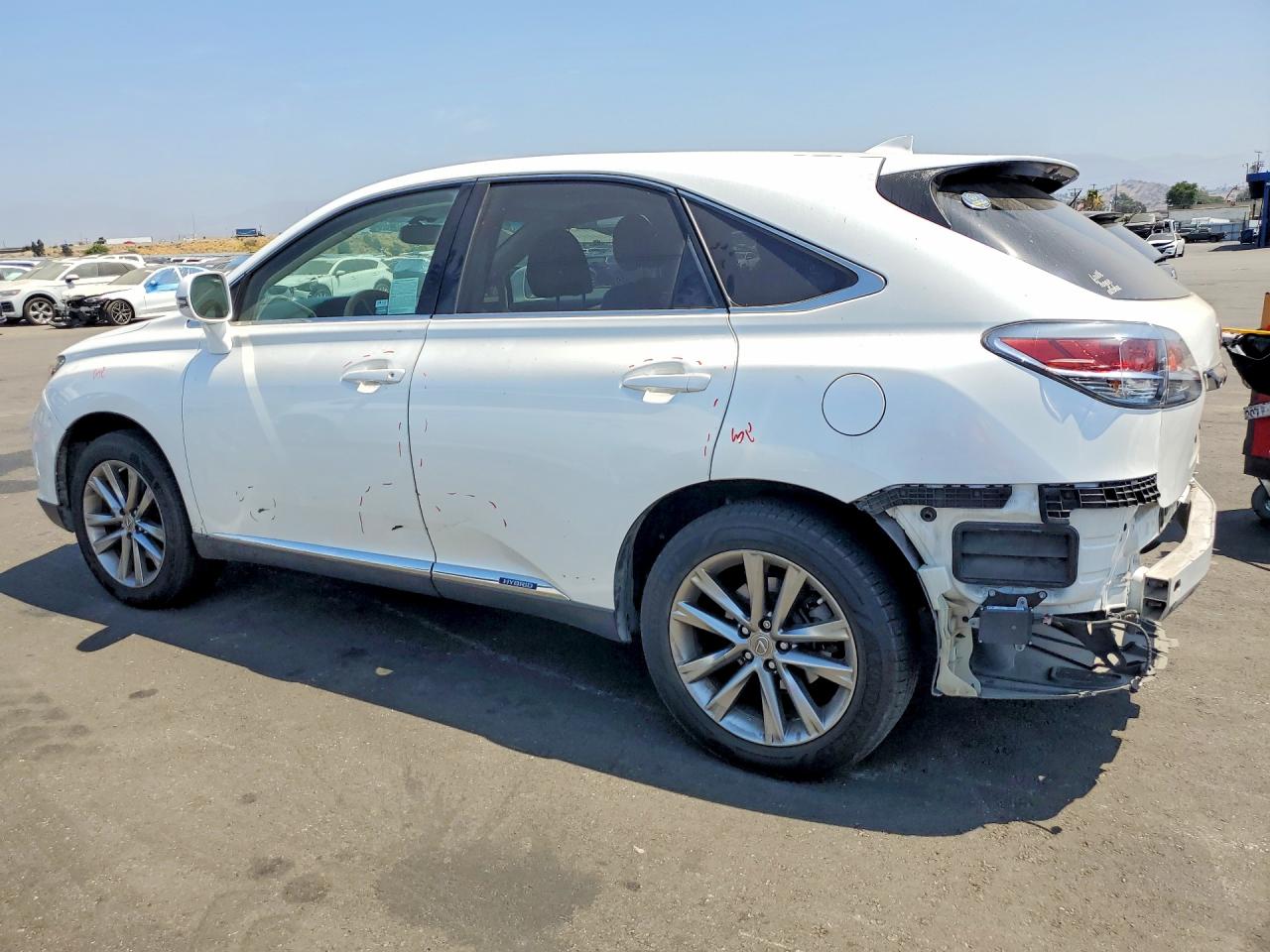2014 Lexus Rx 450h White vin: JTJZB1BA6E2010053