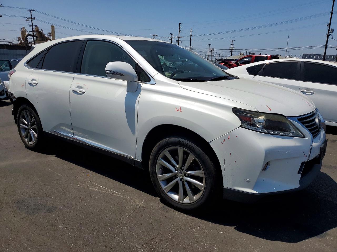 2014 Lexus Rx 450h White vin: JTJZB1BA6E2010053