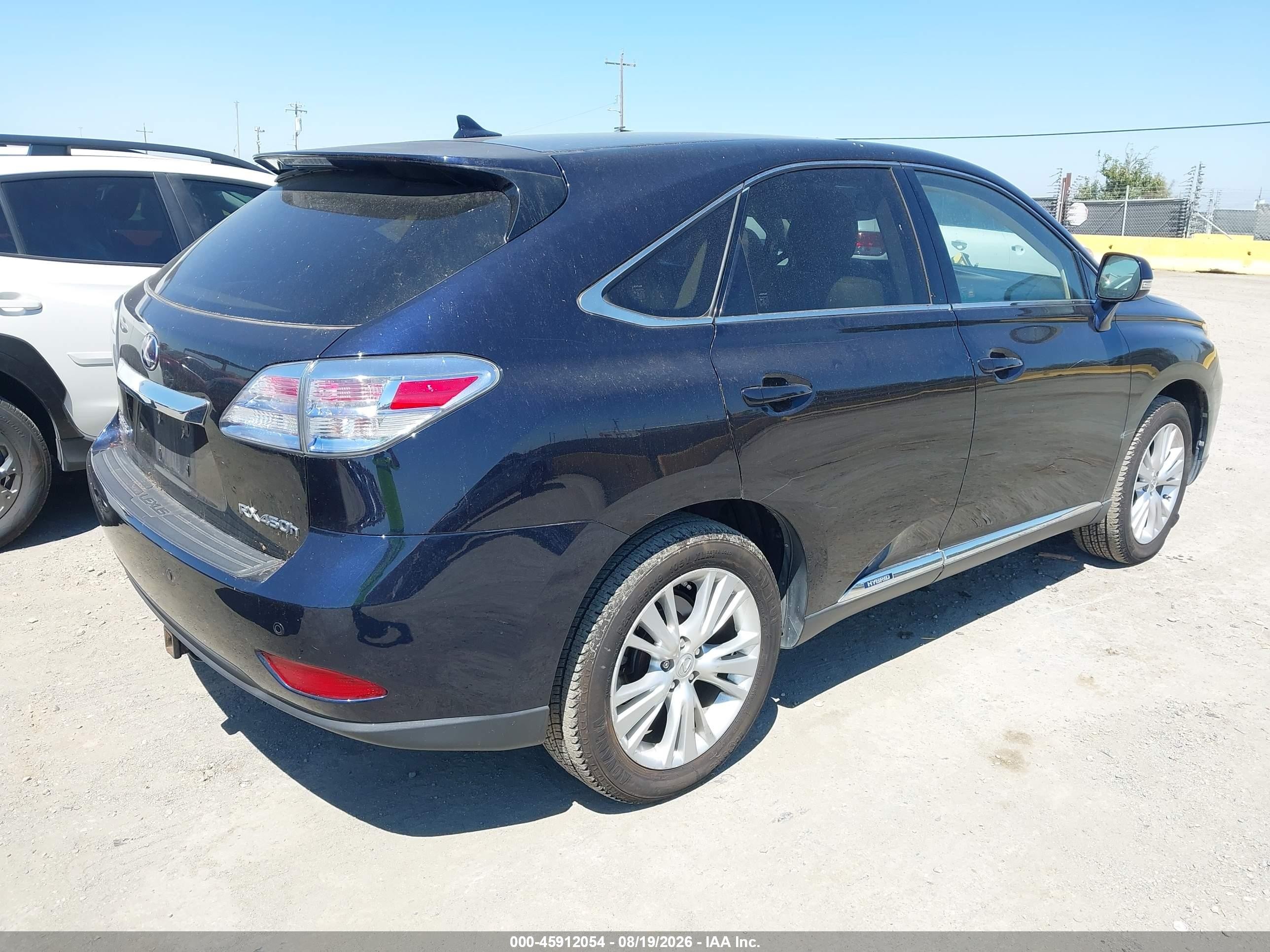 2010 Lexus Rx 450h Blue vin: JTJZB1BA7A2002702