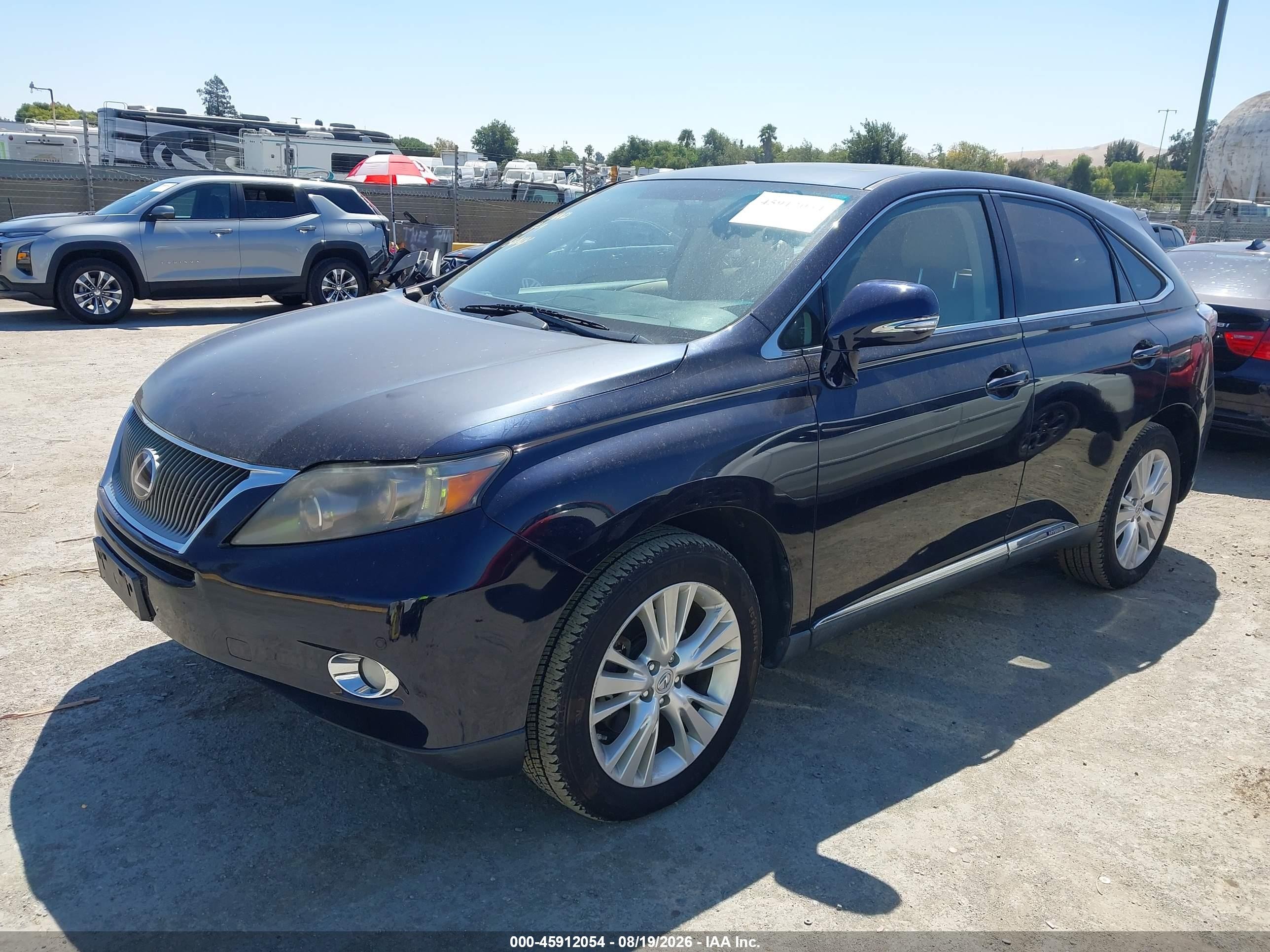 2010 Lexus Rx 450h Blue vin: JTJZB1BA7A2002702