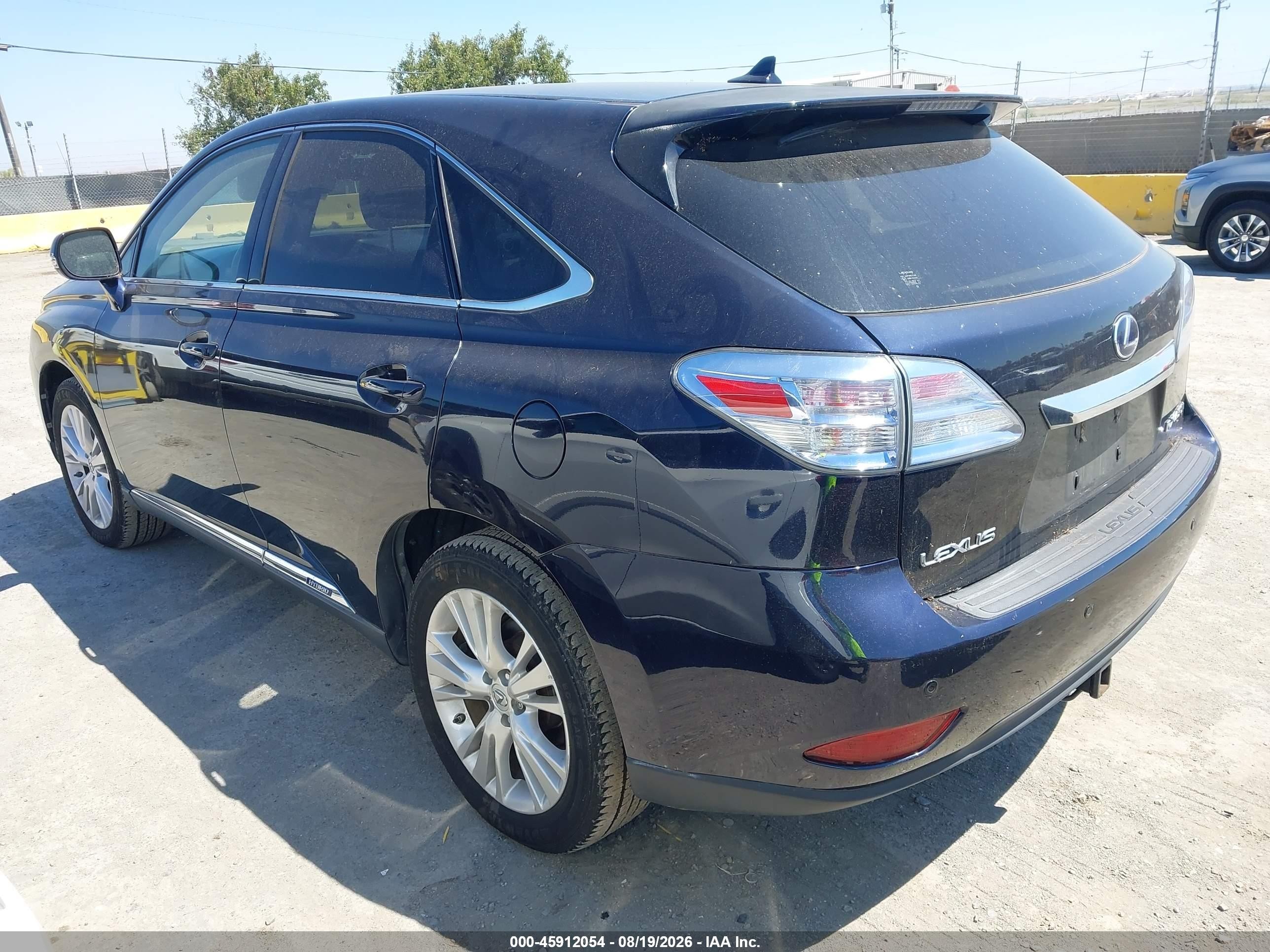 2010 Lexus Rx 450h Blue vin: JTJZB1BA7A2002702