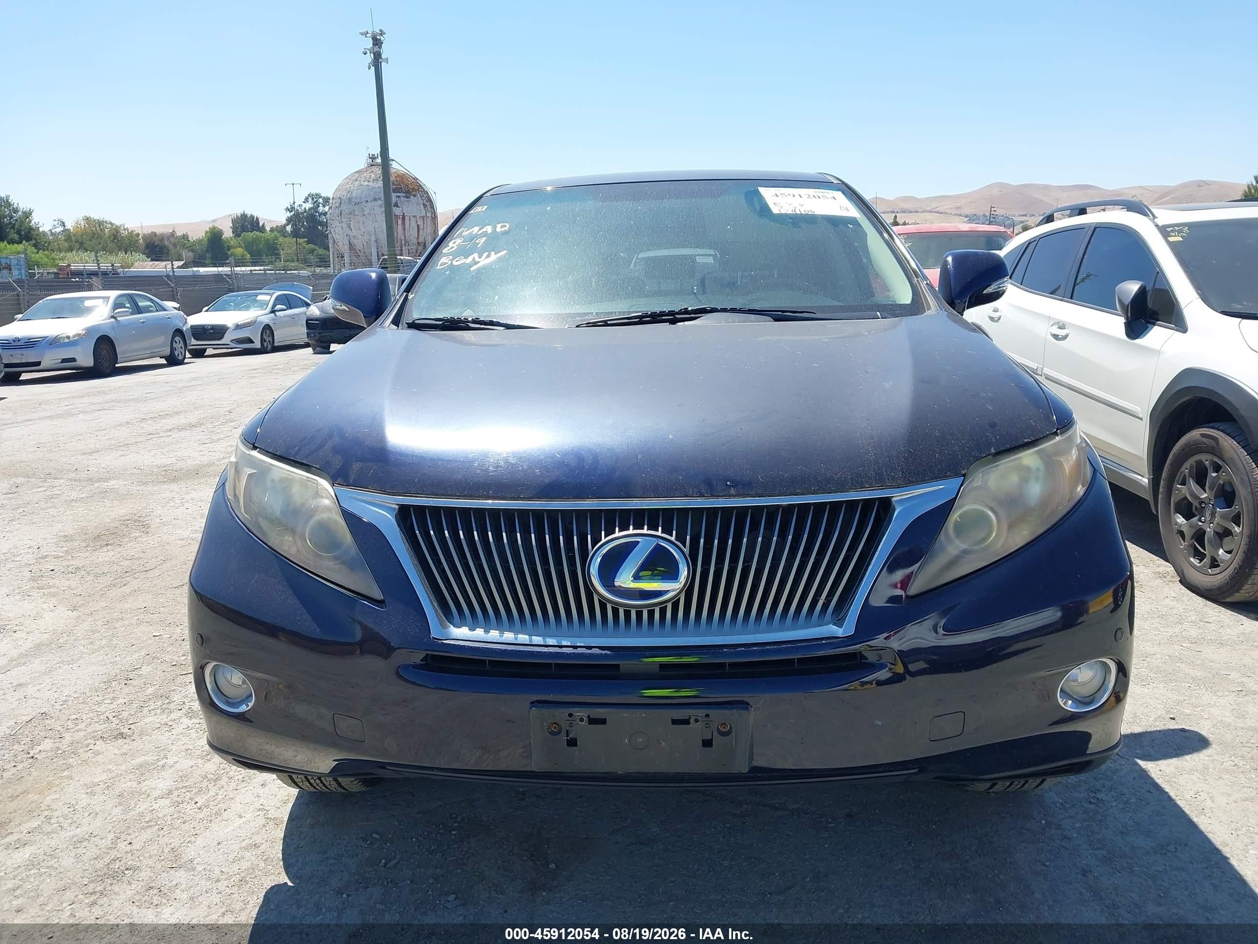 2010 Lexus Rx 450h Blue vin: JTJZB1BA7A2002702