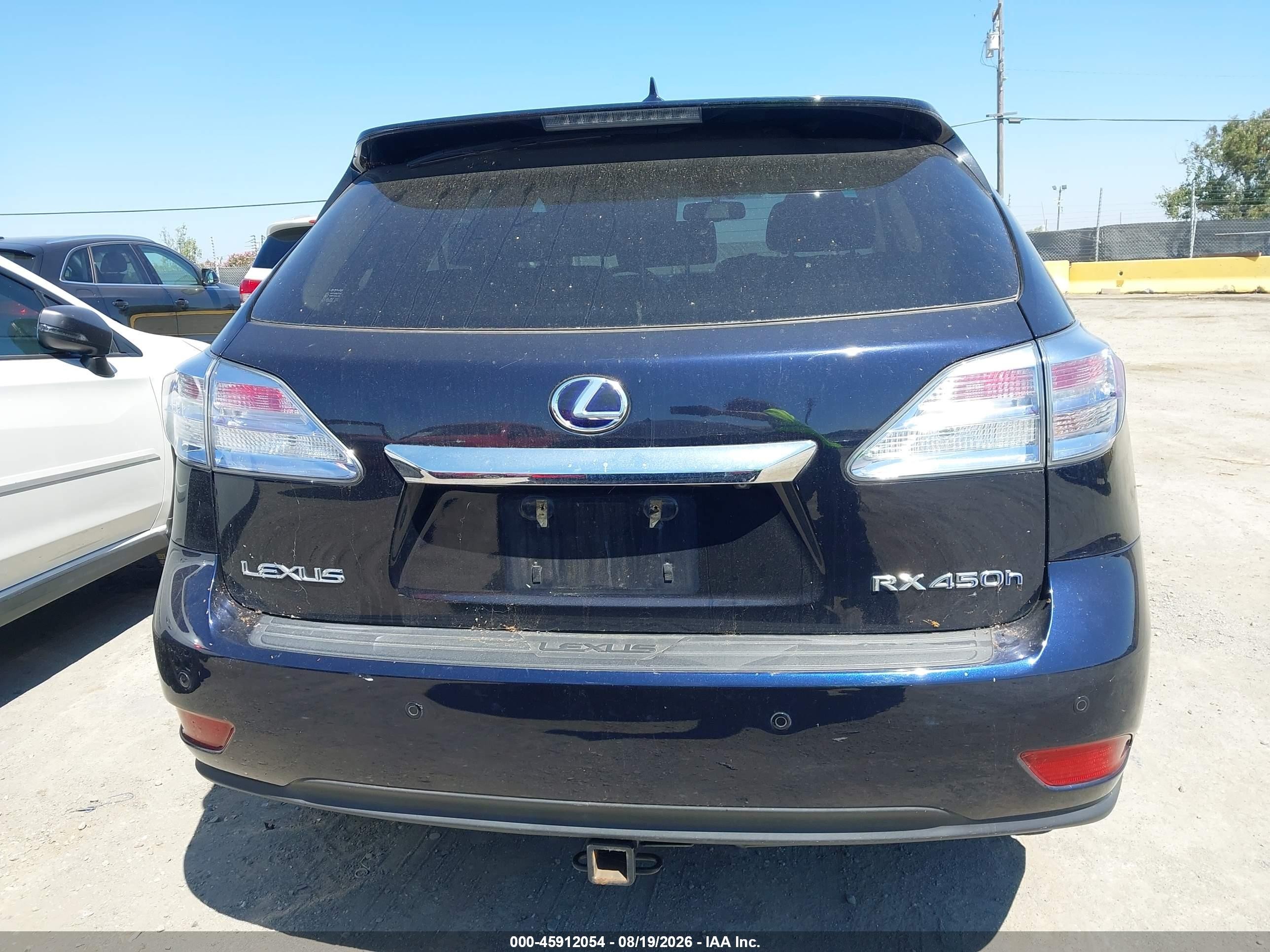 2010 Lexus Rx 450h Blue vin: JTJZB1BA7A2002702