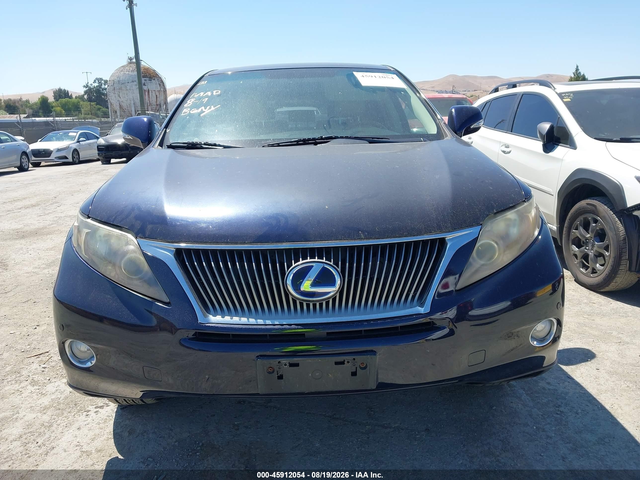 2010 Lexus Rx 450h Blue vin: JTJZB1BA7A2002702