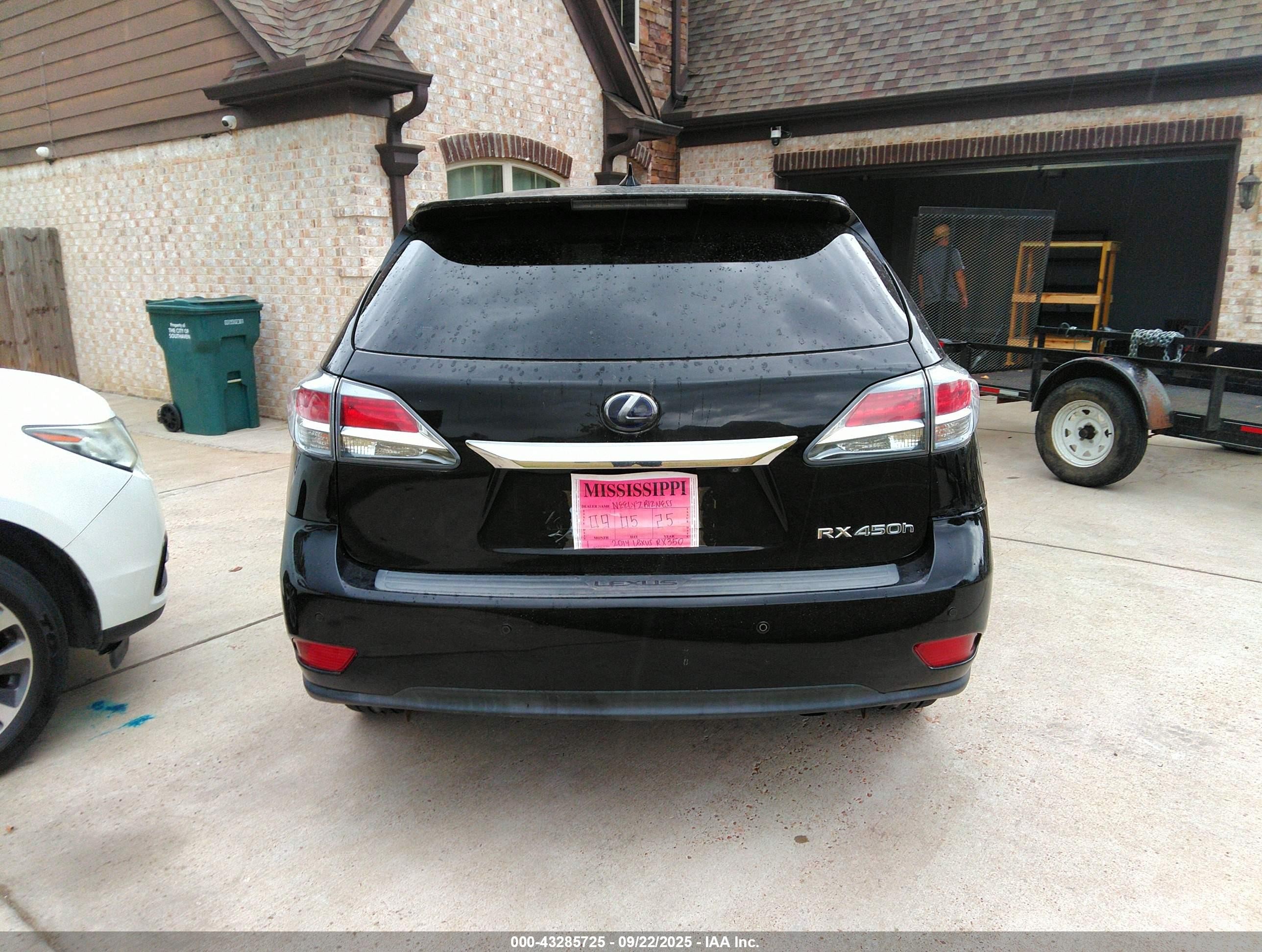 2014 Lexus Rx 450h   Black vin: JTJZB1BA7E2413622
