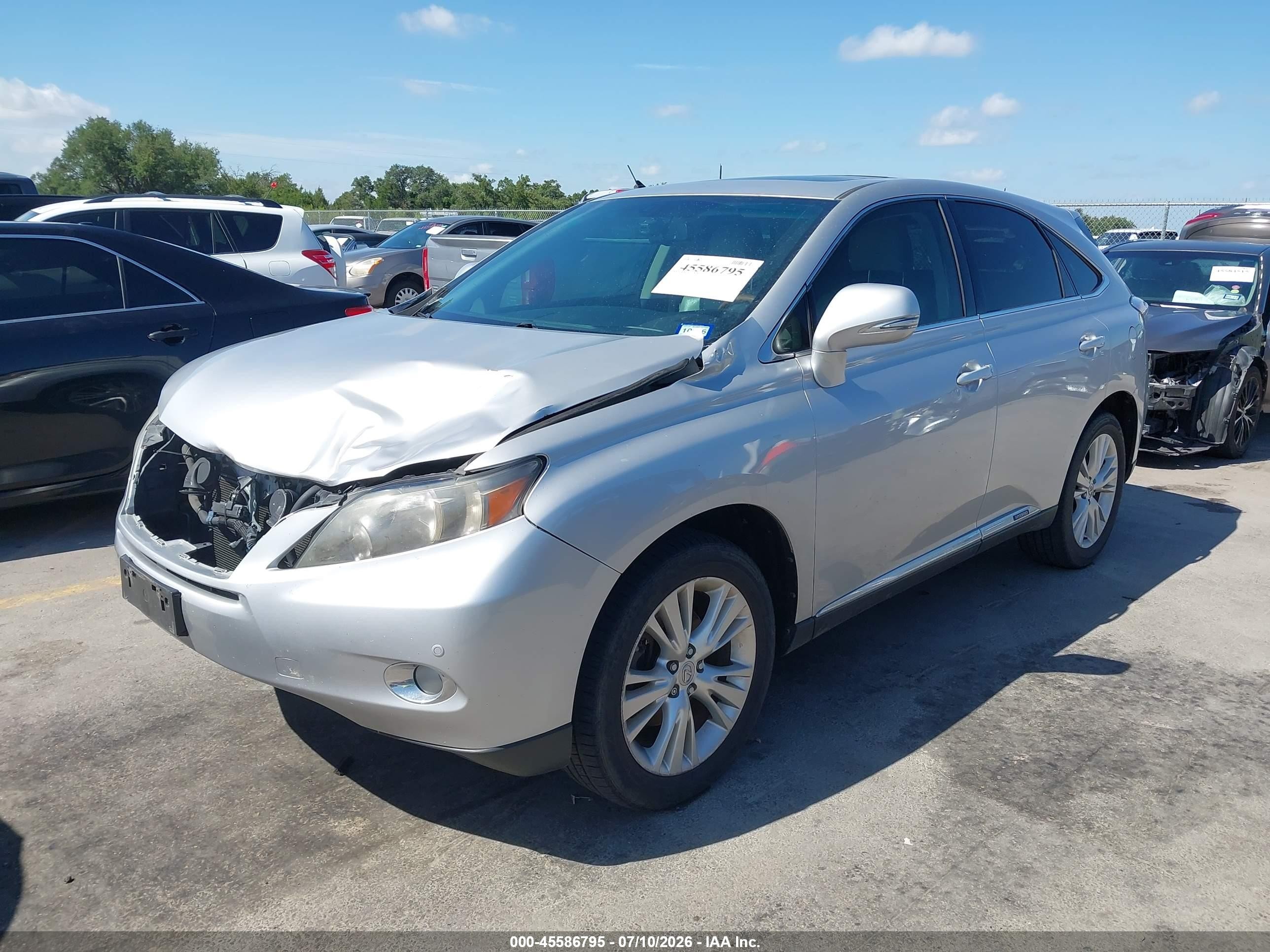 2010 Lexus Rx 450h   Silver vin: JTJZB1BA8A2000201