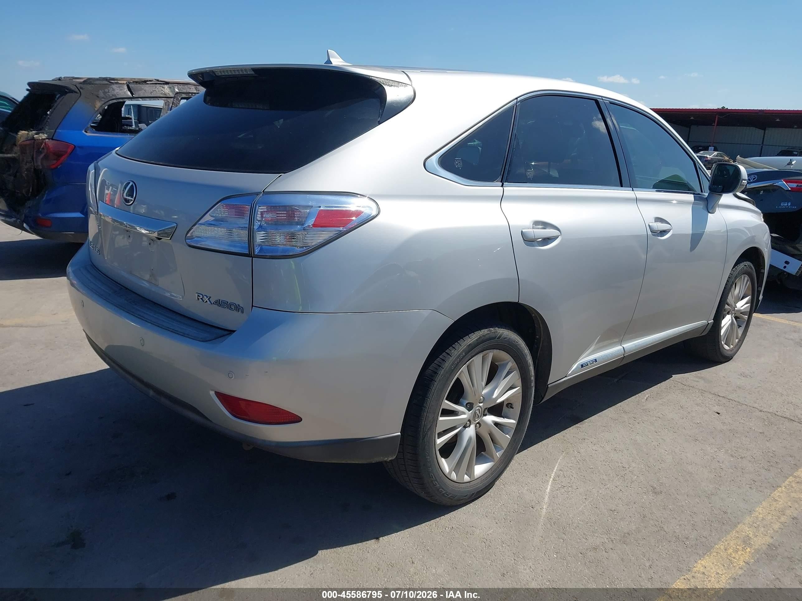 2010 Lexus Rx 450h   Silver vin: JTJZB1BA8A2000201