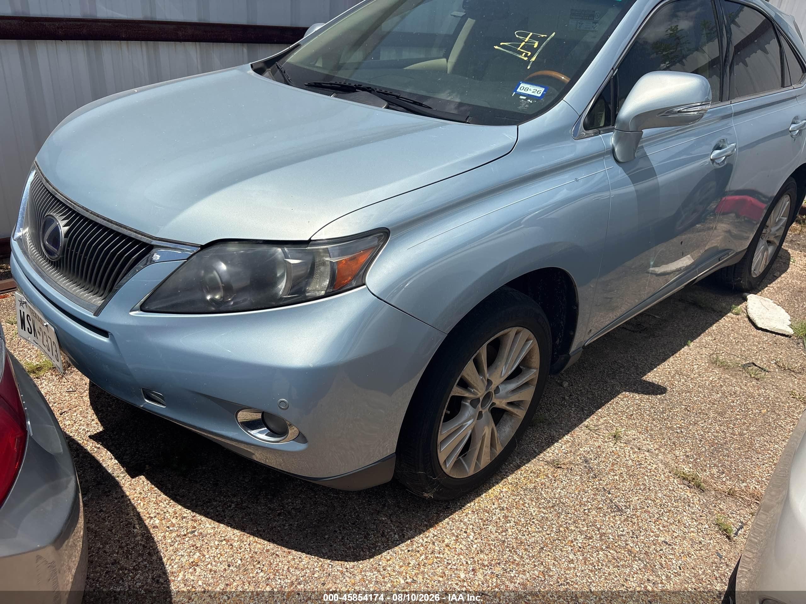2010 Lexus Rx 450h   vin: JTJZB1BA8A2000845