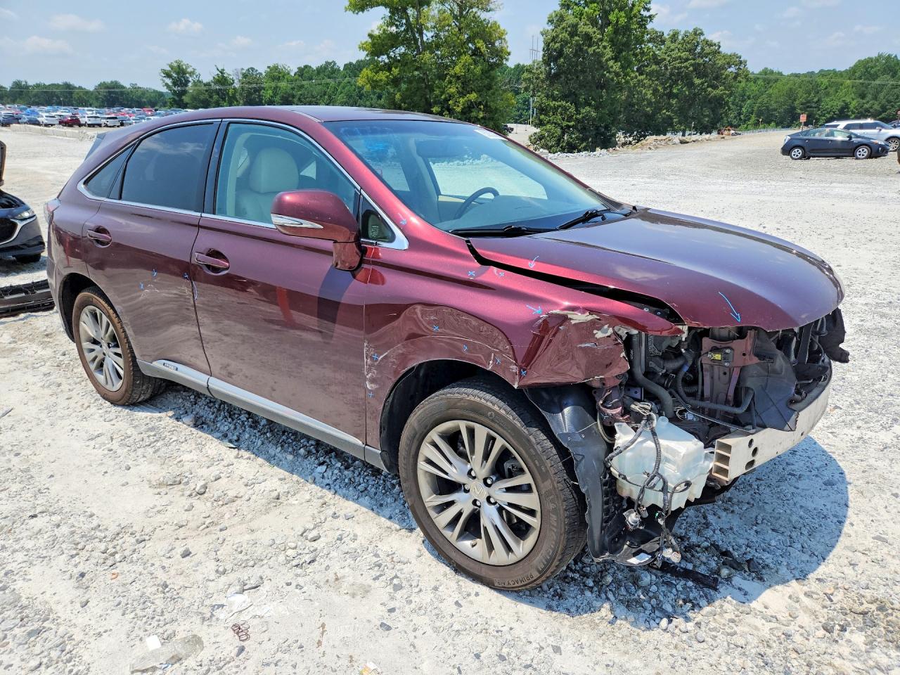 2013 Lexus Rx 450h Burgundy vin: JTJZB1BA8D2412087