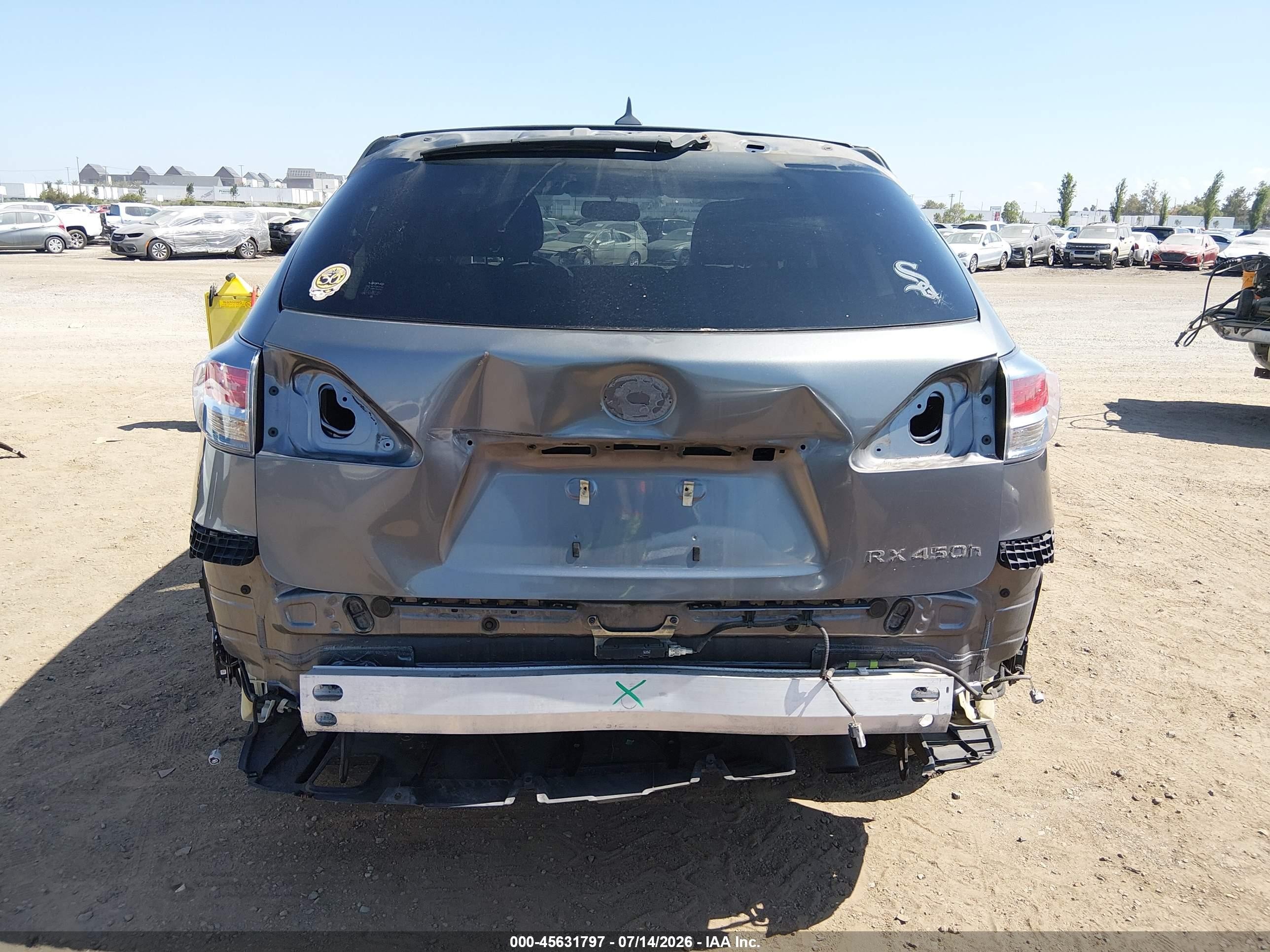 2013 Lexus Rx 450h   Gray vin: JTJZB1BA9D2007288