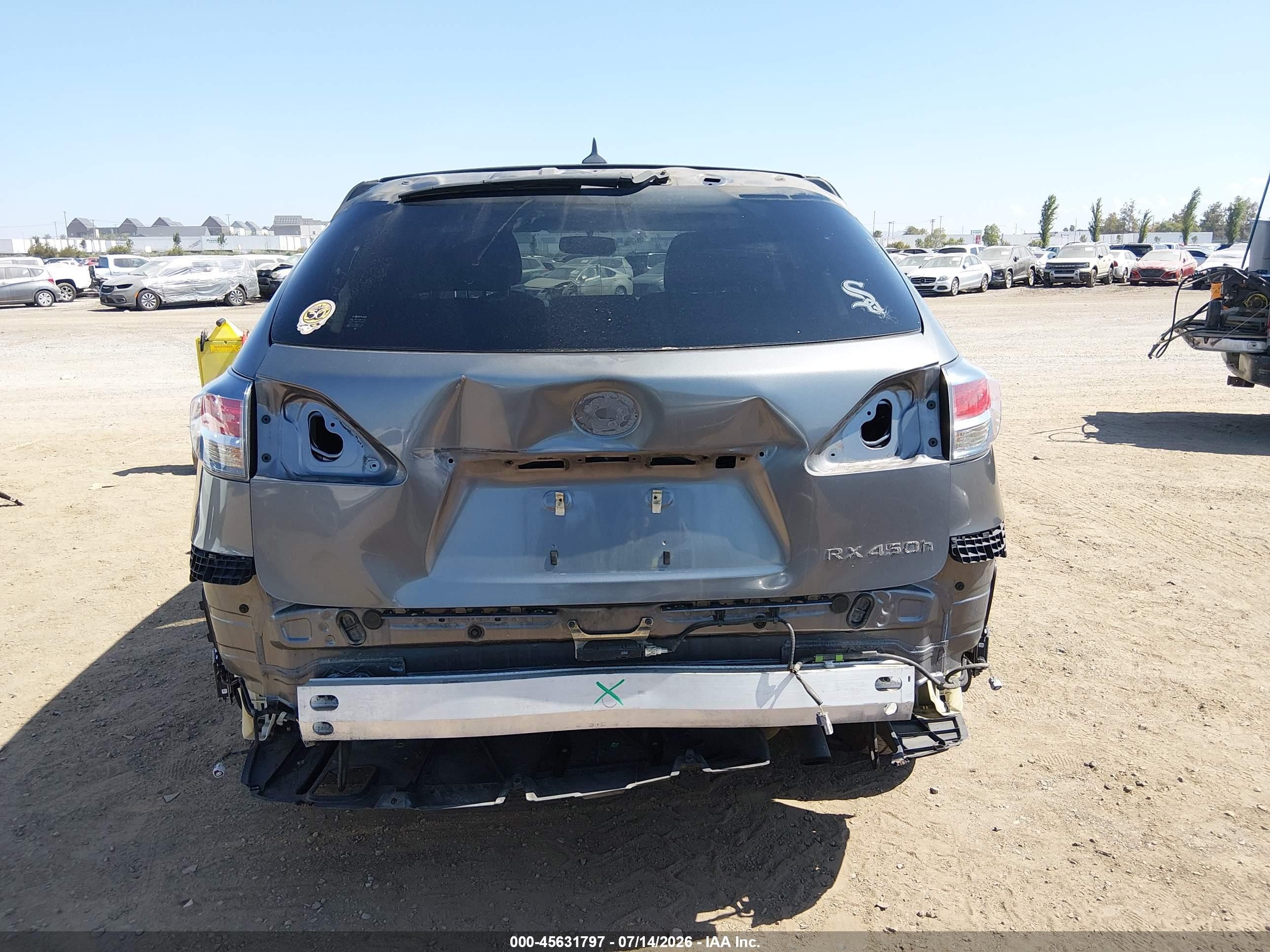 2013 Lexus Rx 450h   Gray vin: JTJZB1BA9D2007288