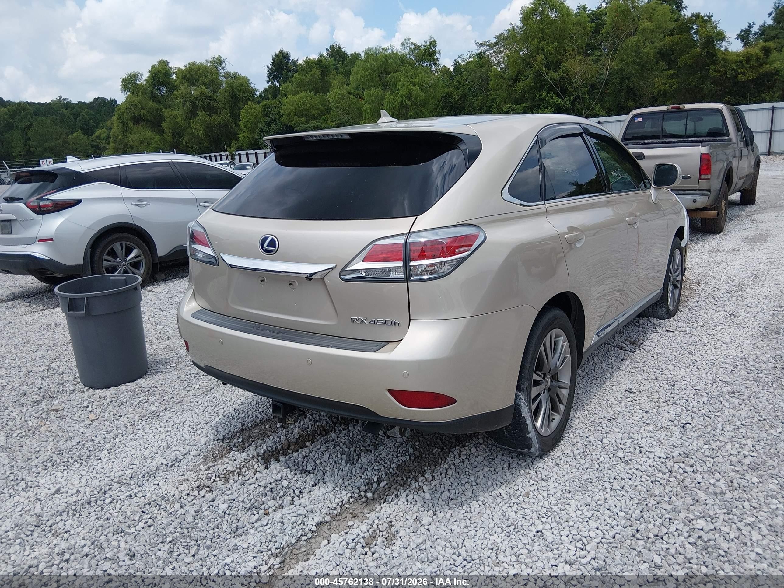 2013 Lexus Rx 450h   Tan vin: JTJZB1BA9D2413099