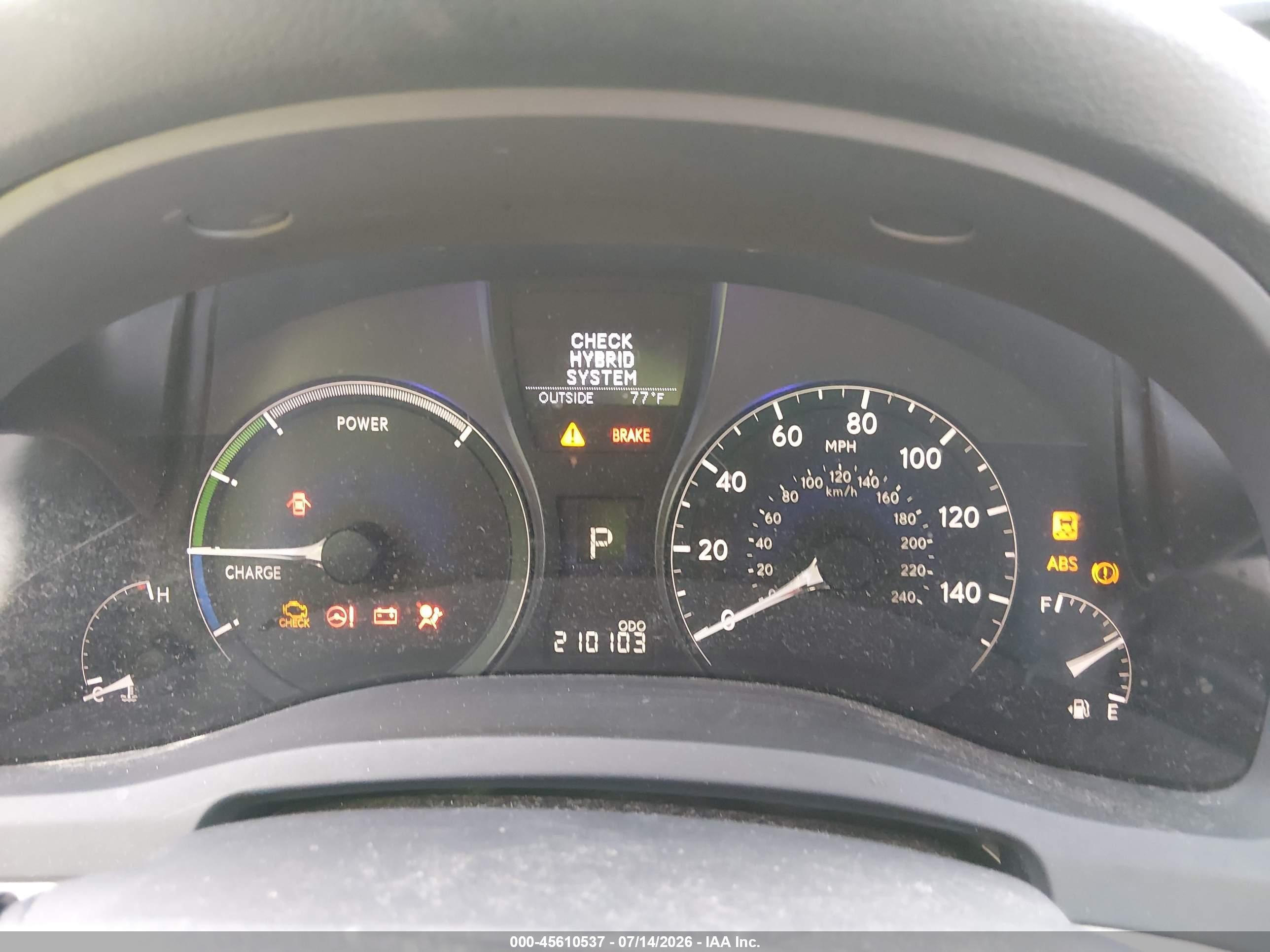 2010 Lexus Rx 450h   Black vin: JTJZB1BAXA2402950