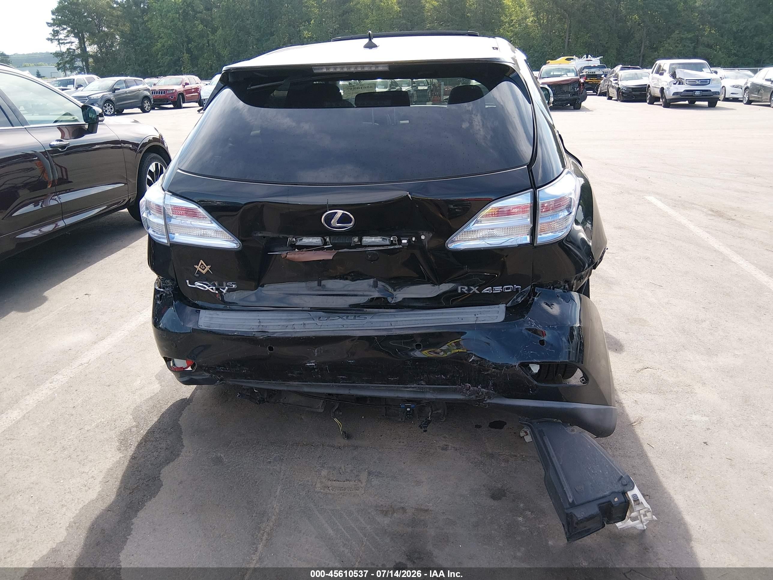 2010 Lexus Rx 450h   Black vin: JTJZB1BAXA2402950