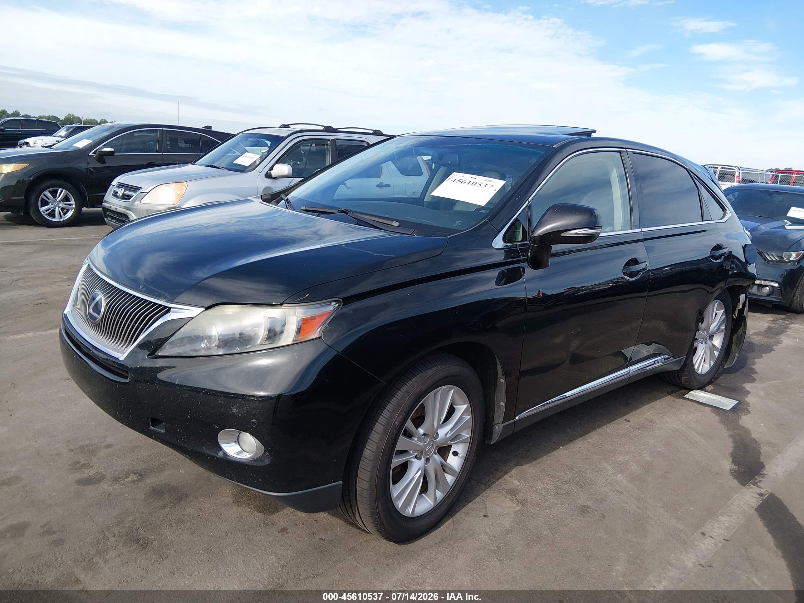 2010 Lexus Rx 450h   Black vin: JTJZB1BAXA2402950