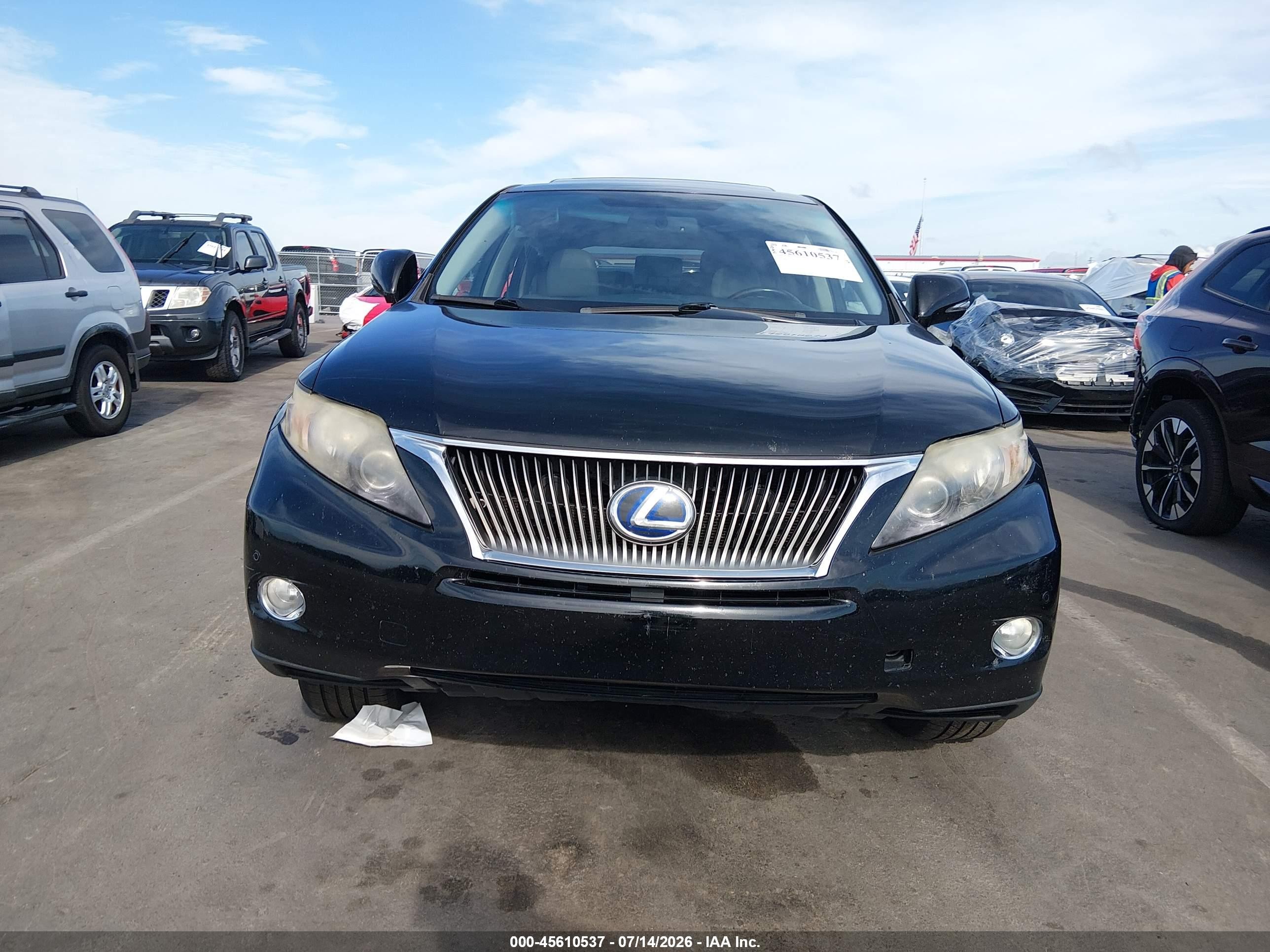 2010 Lexus Rx 450h   Black vin: JTJZB1BAXA2402950