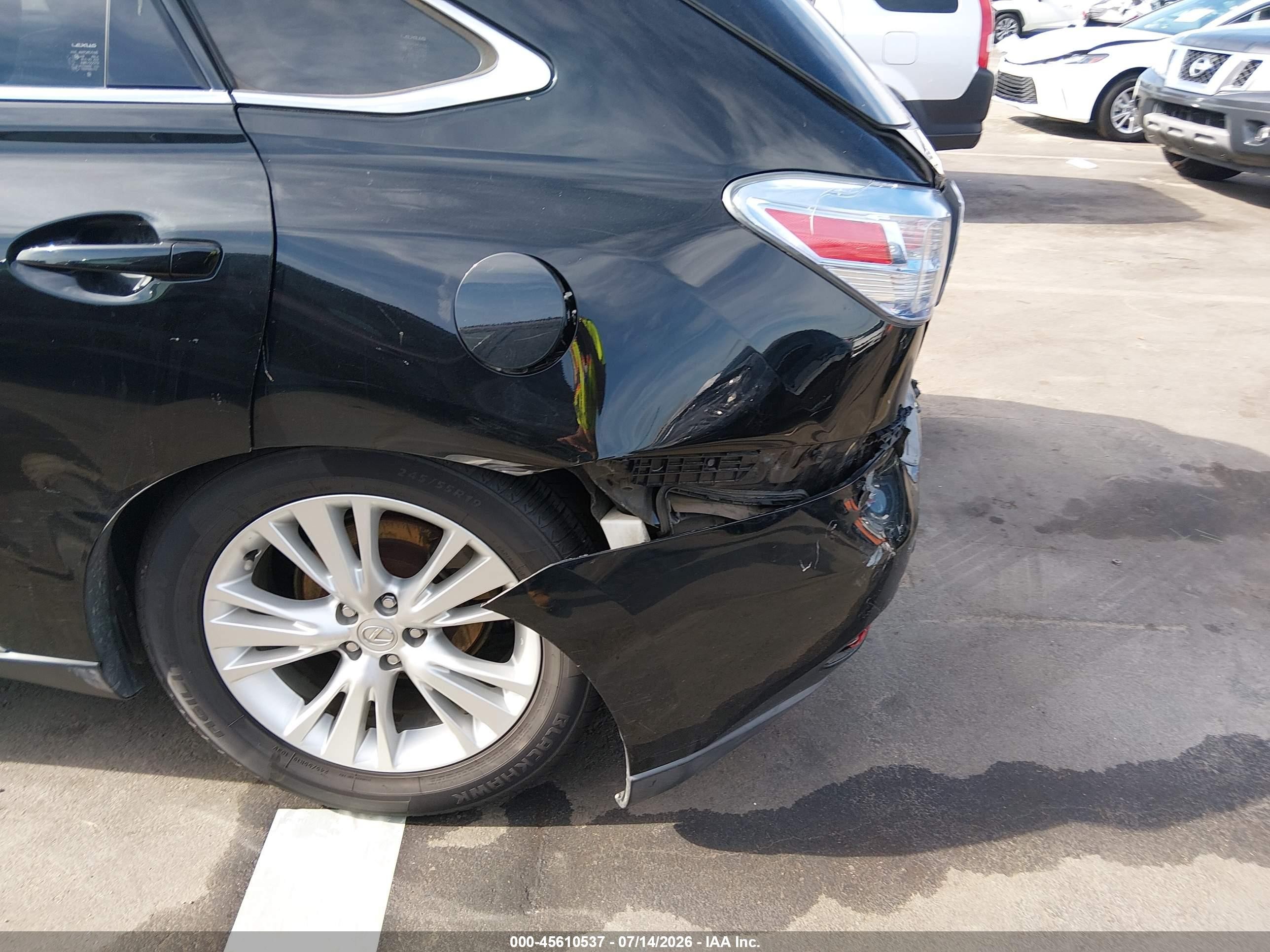 2010 Lexus Rx 450h   Black vin: JTJZB1BAXA2402950