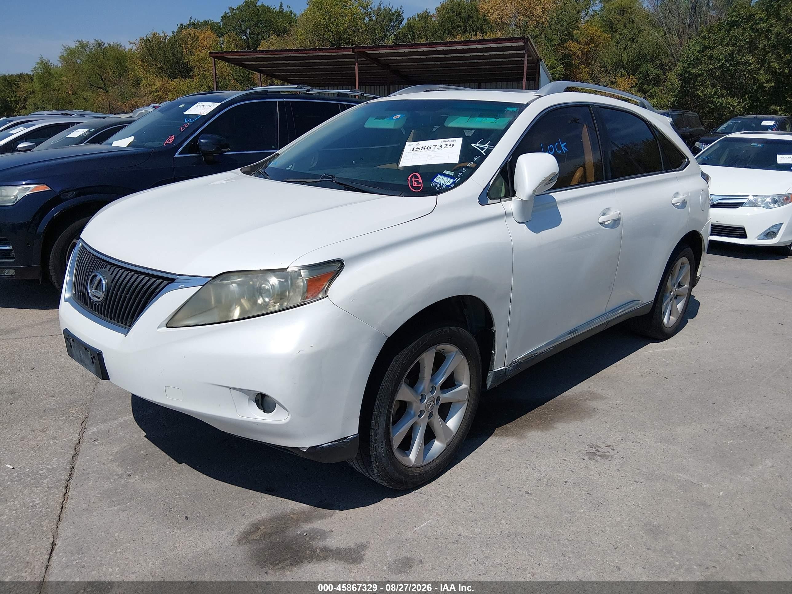 2010 Lexus Rx 350   White vin: JTJZK1BA0A2405243