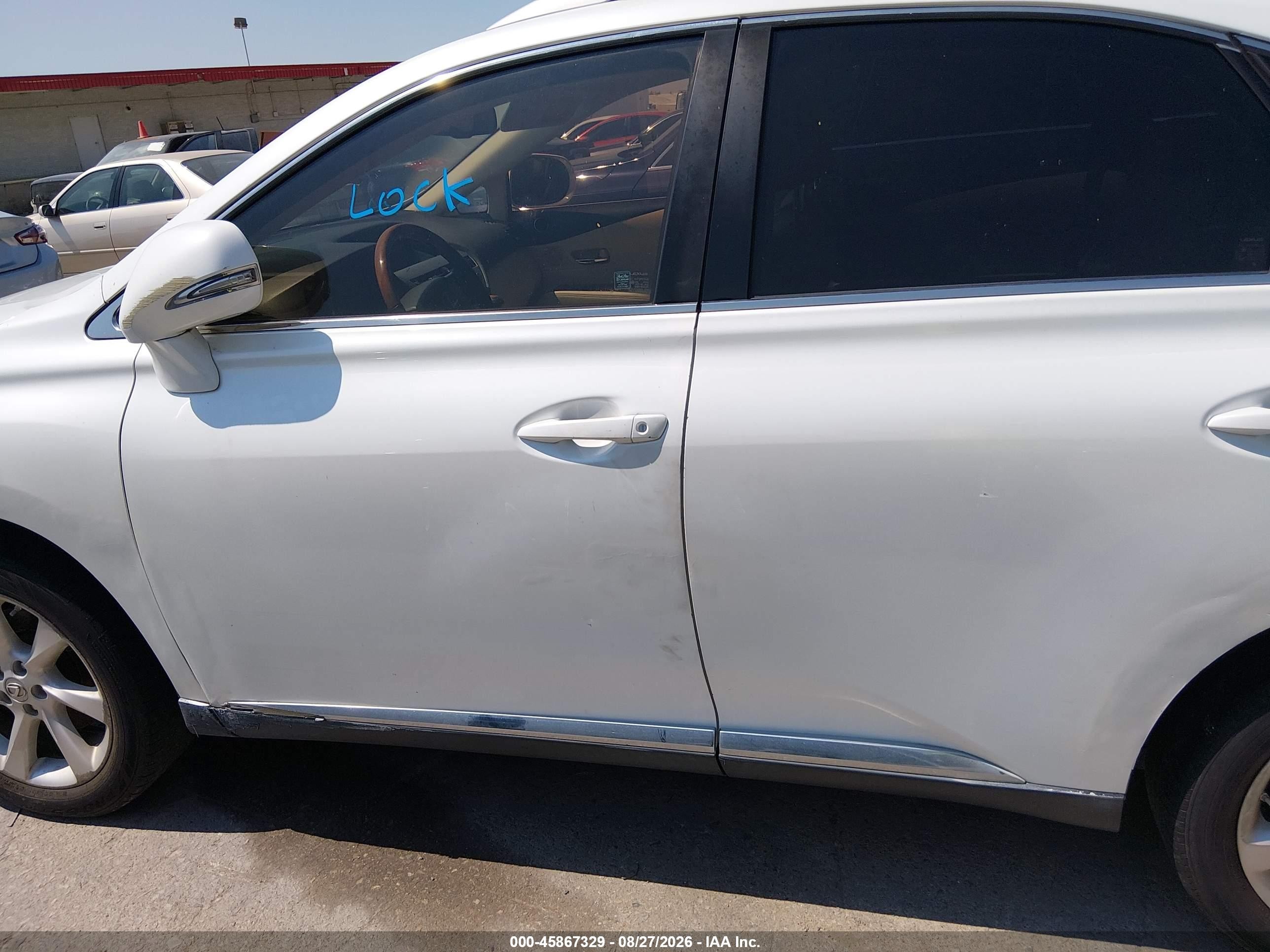 2010 Lexus Rx 350   White vin: JTJZK1BA0A2405243