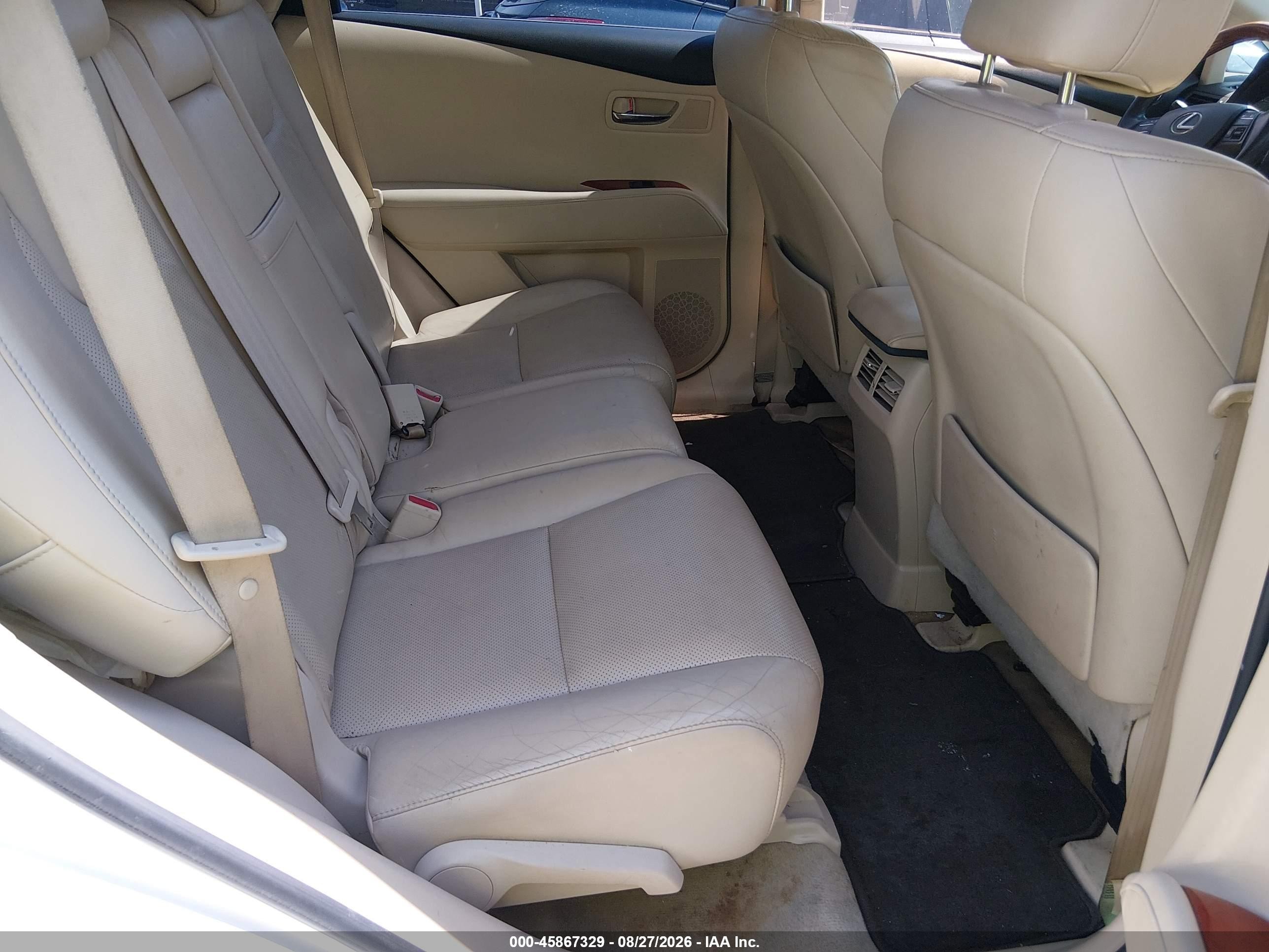 2010 Lexus Rx 350   White vin: JTJZK1BA0A2405243