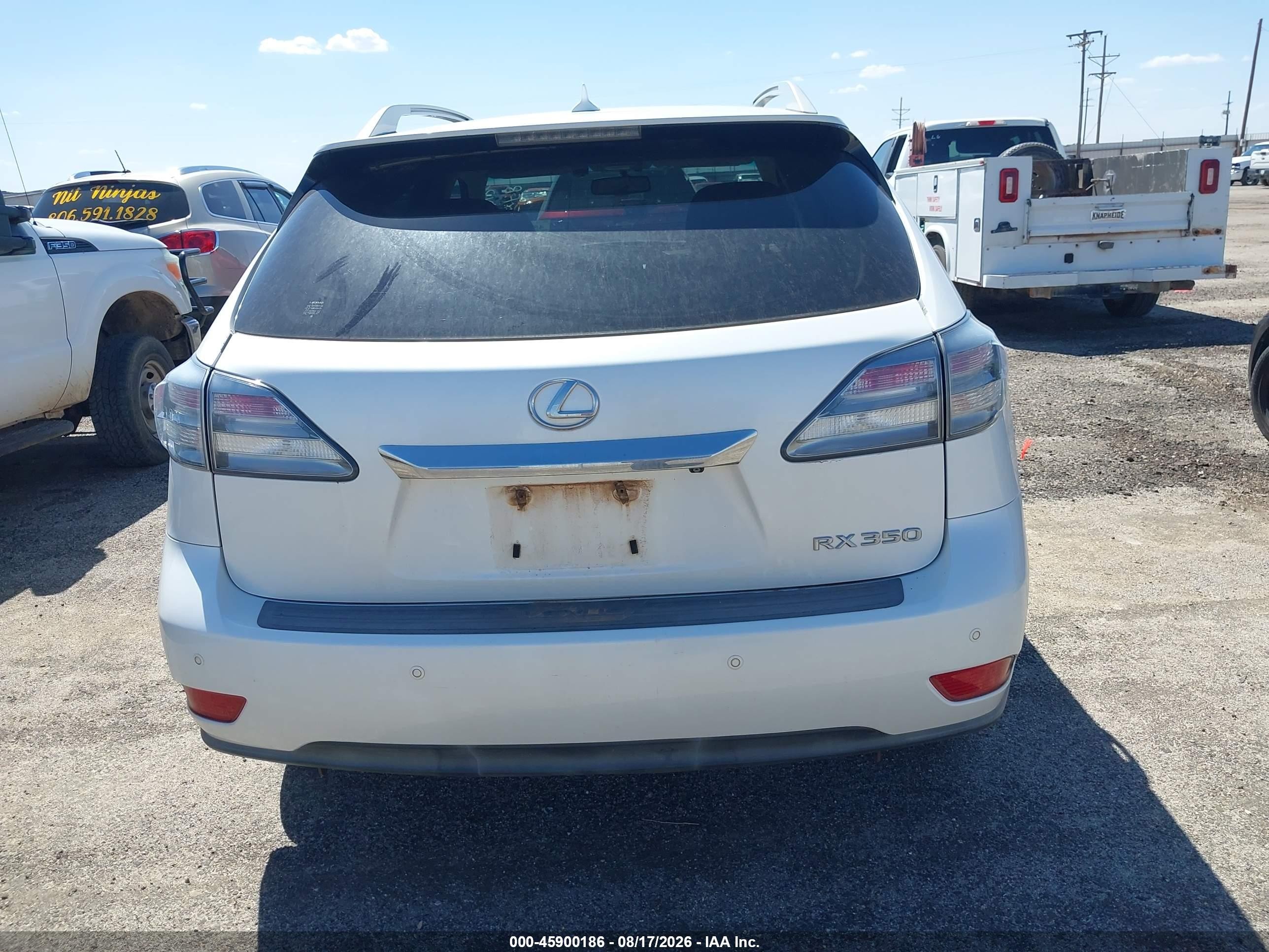 2012 Lexus Rx 350 White vin: JTJZK1BA1C2005890