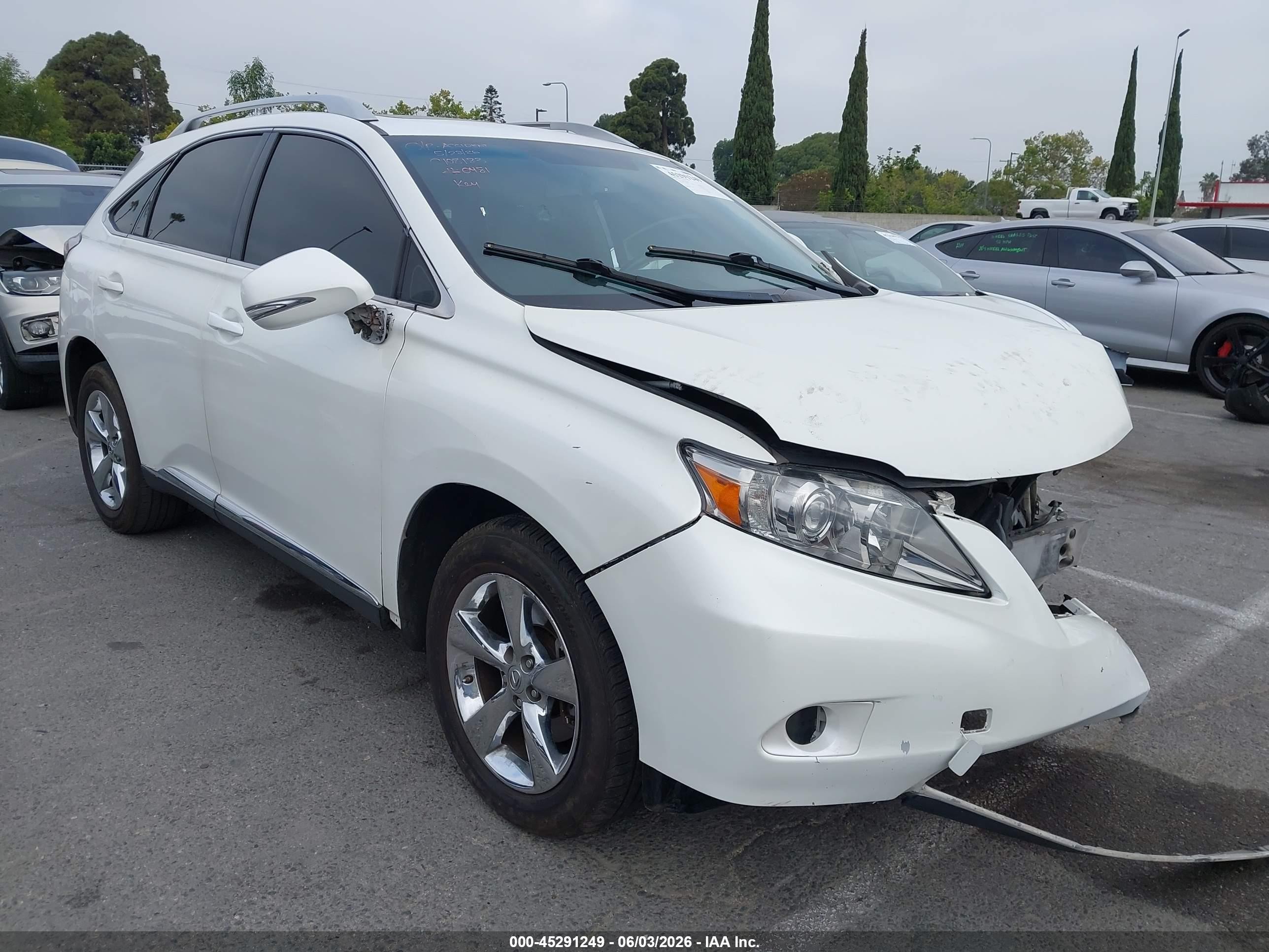 2010 Lexus Rx 350   White vin: JTJZK1BA2A2400481