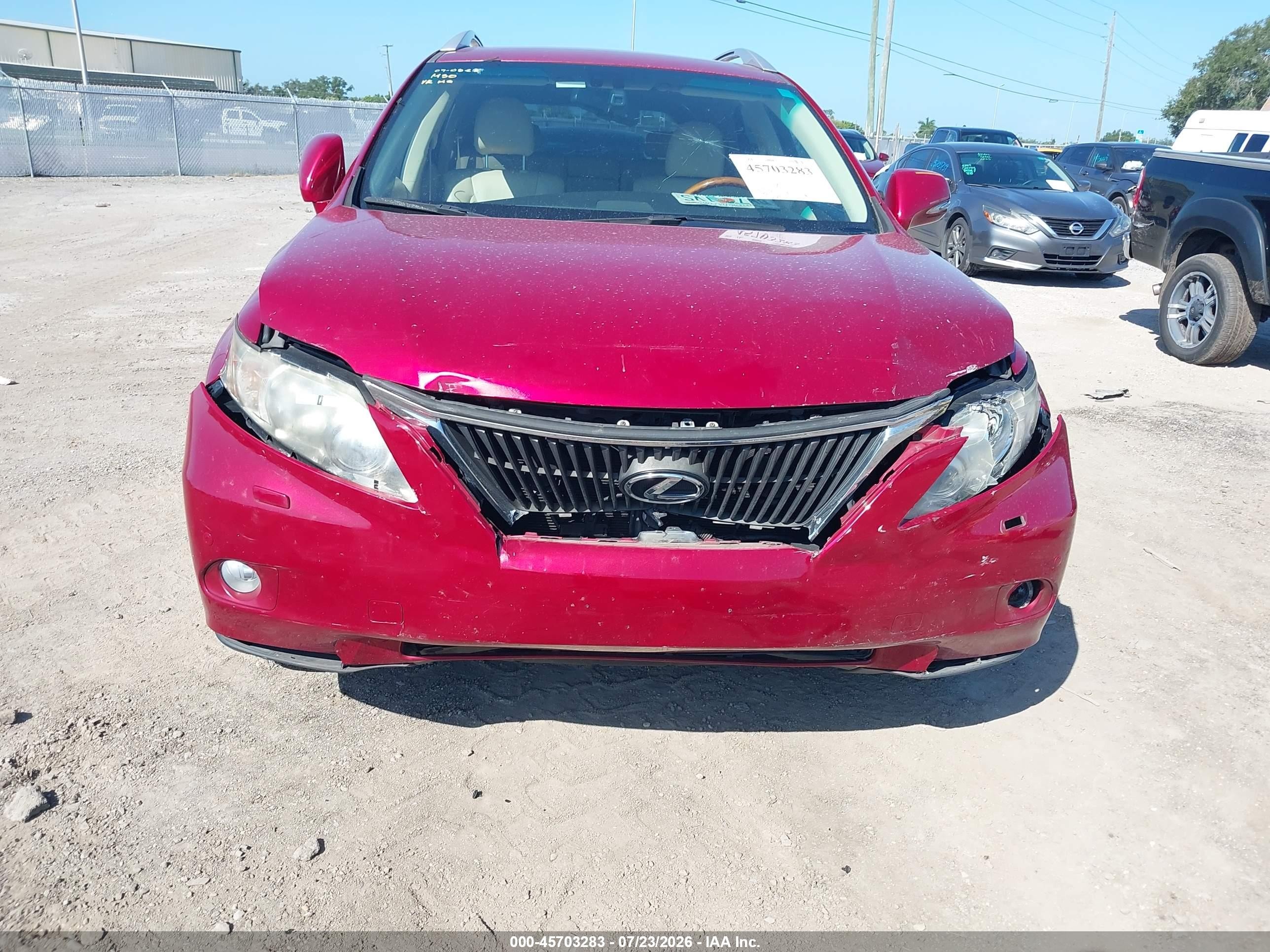 2010 Lexus Rx 350   Красный vin: JTJZK1BA2A2410394