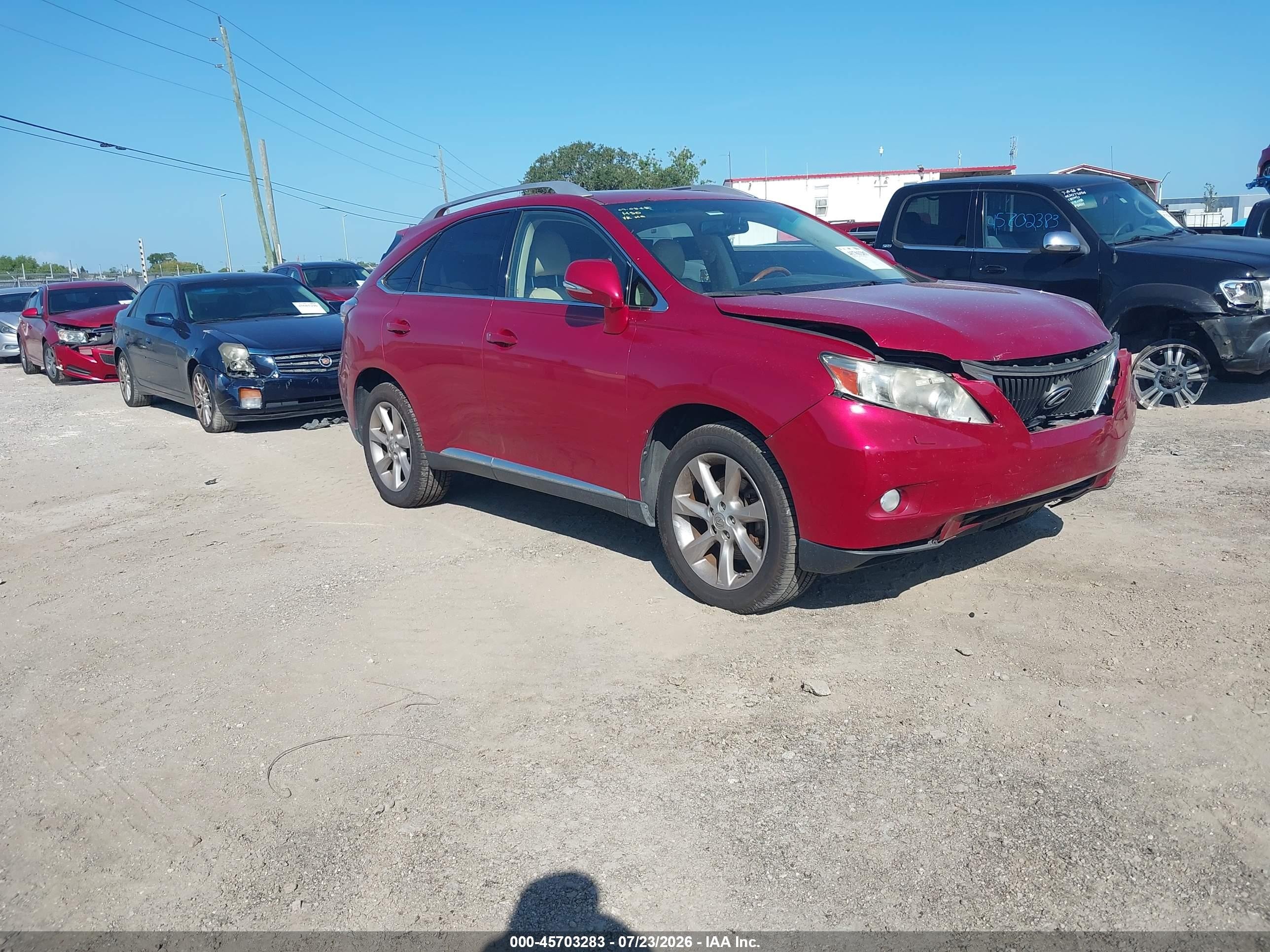 2010 Lexus Rx 350   Red vin: JTJZK1BA2A2410394