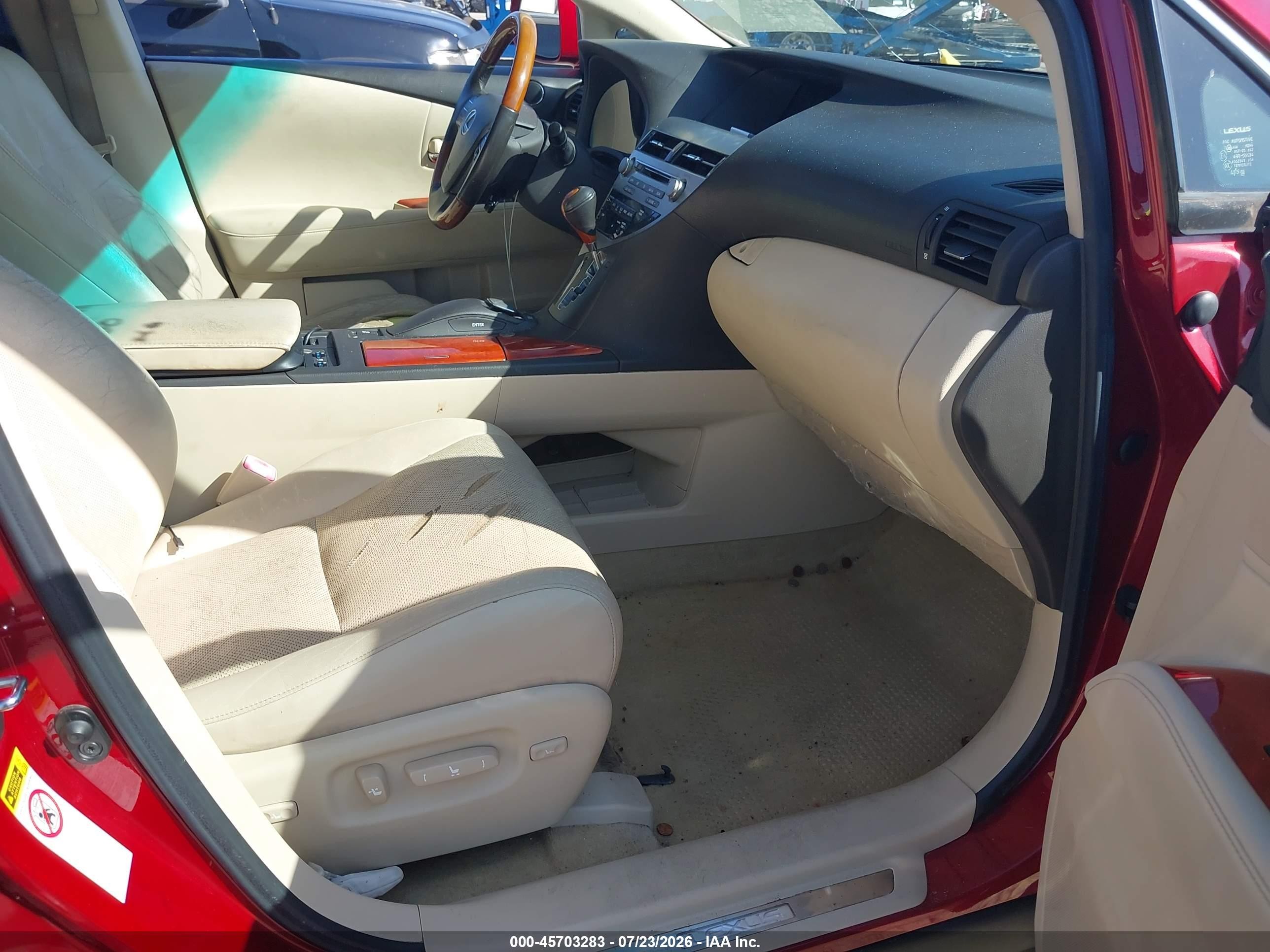 2010 Lexus Rx 350   Красный vin: JTJZK1BA2A2410394