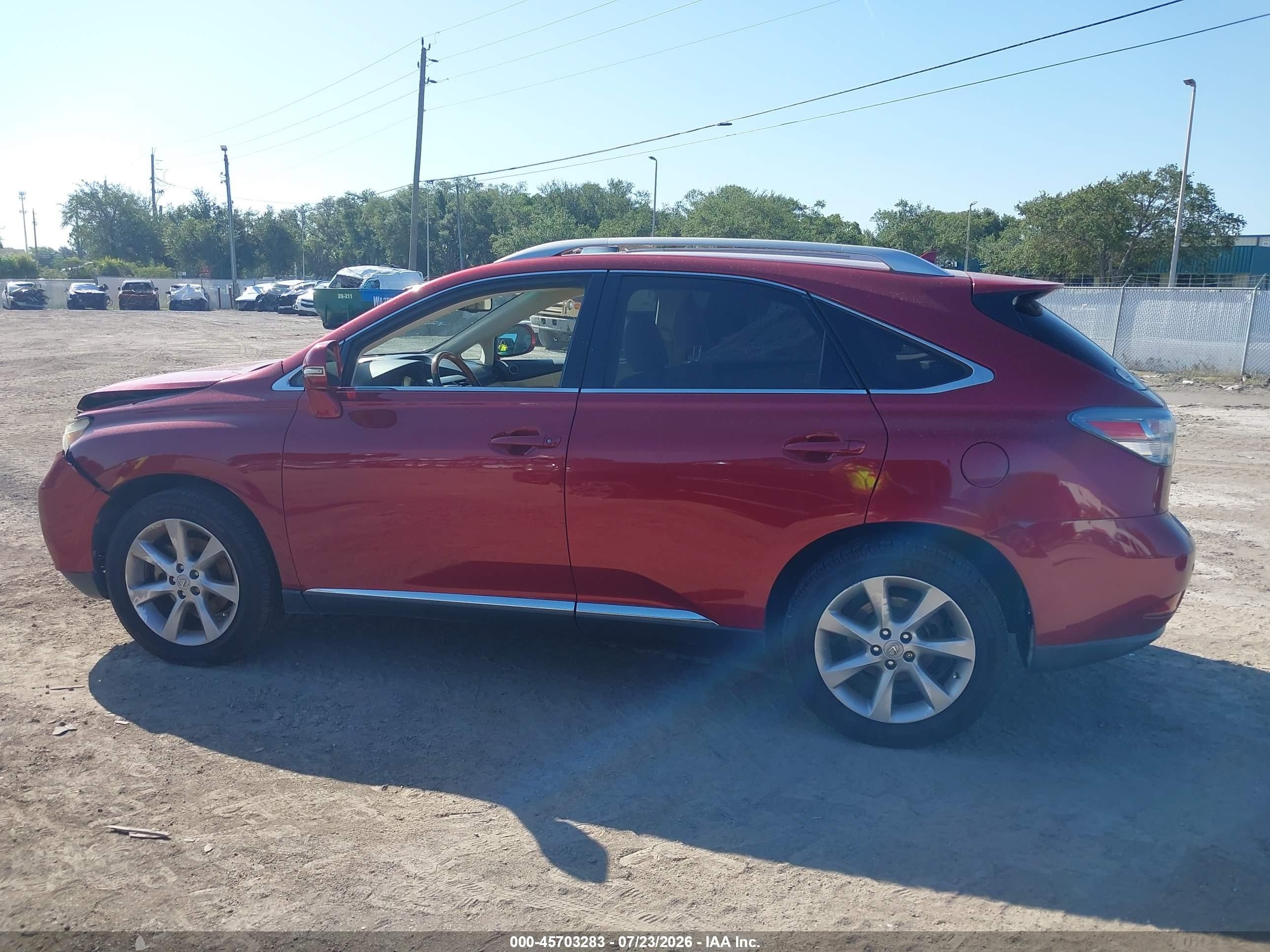 2010 Lexus Rx 350   Красный vin: JTJZK1BA2A2410394