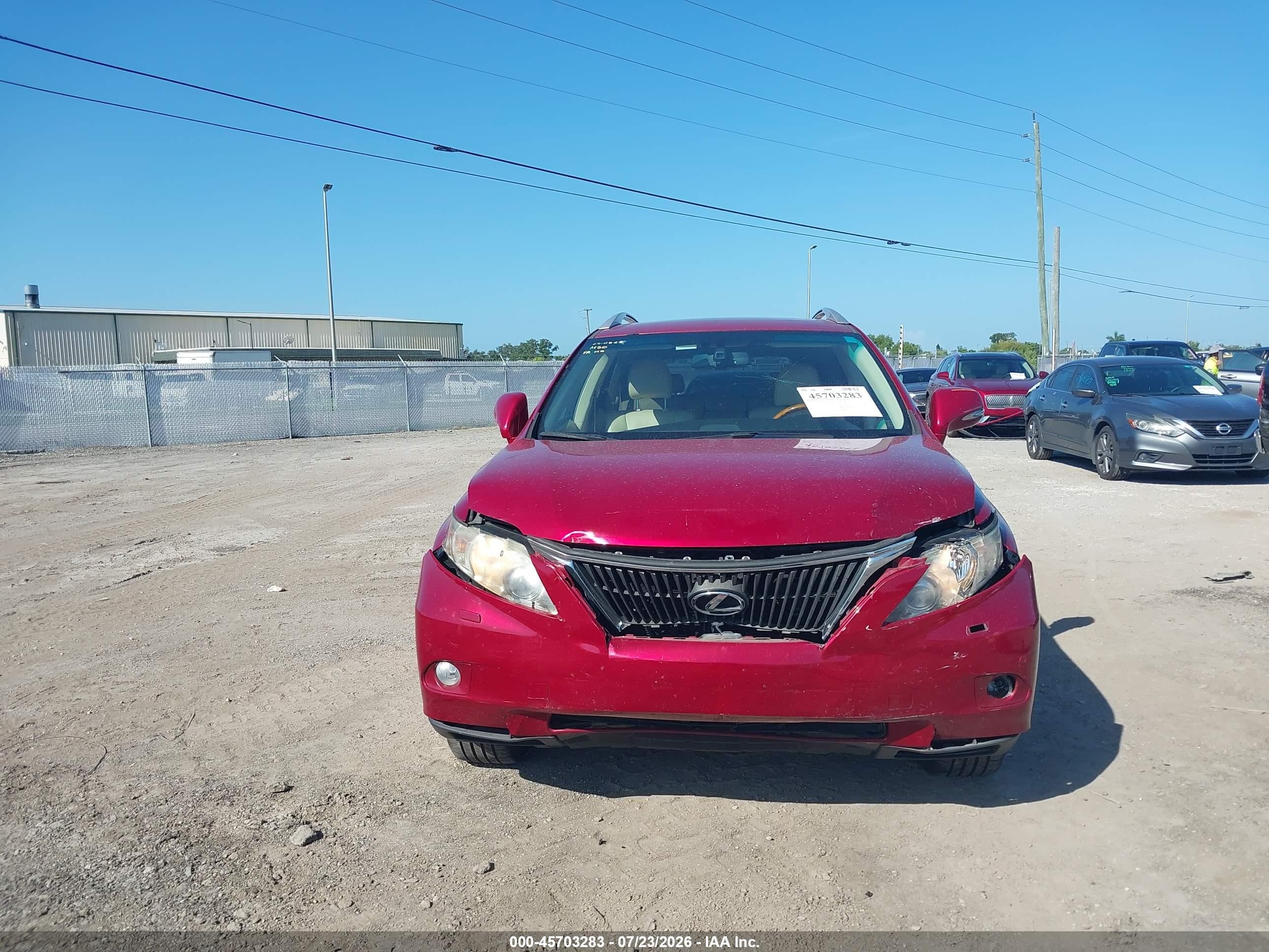 2010 Lexus Rx 350   Красный vin: JTJZK1BA2A2410394