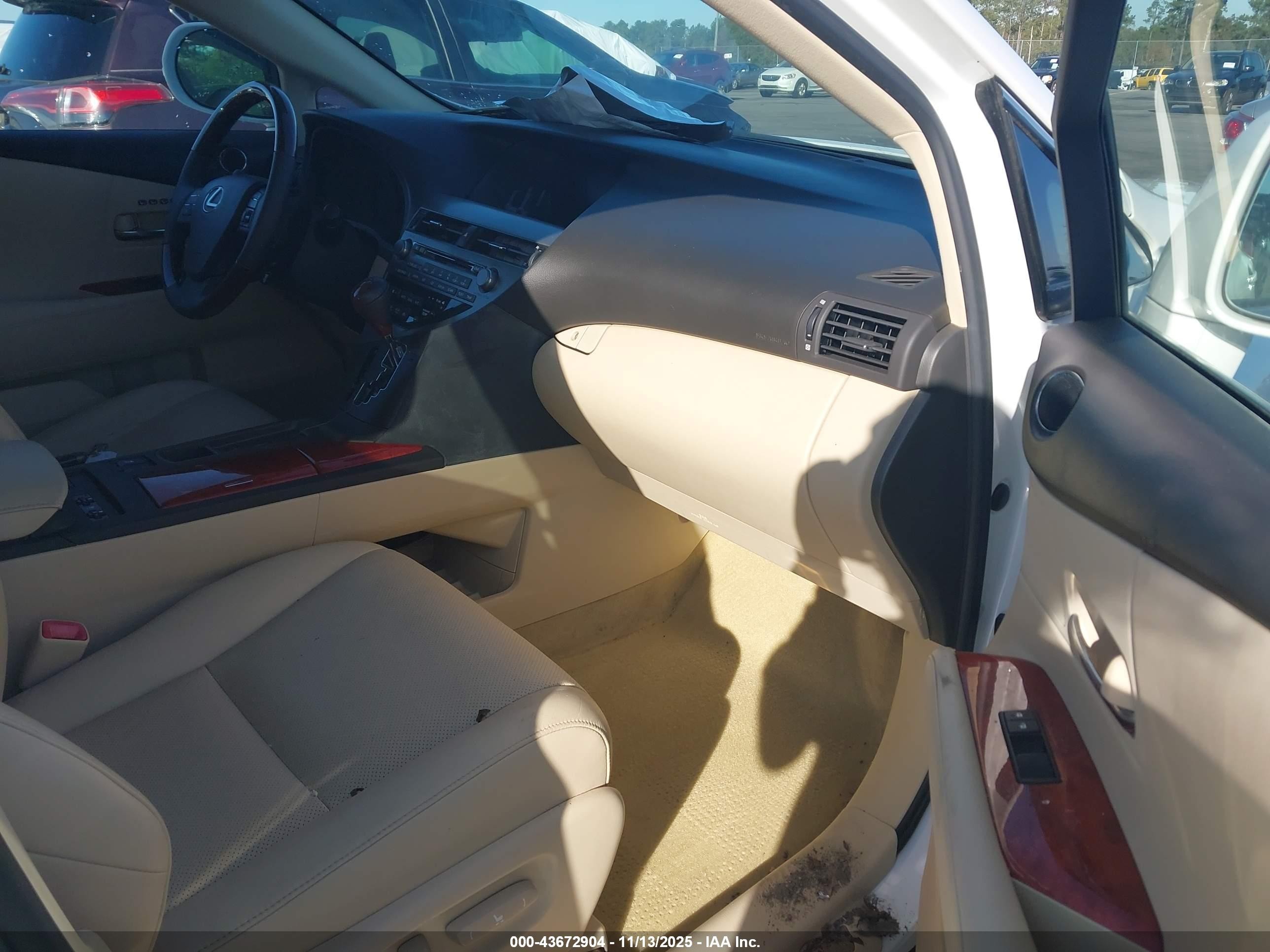 2010 Lexus Rx 350   White vin: JTJZK1BA3A2405270