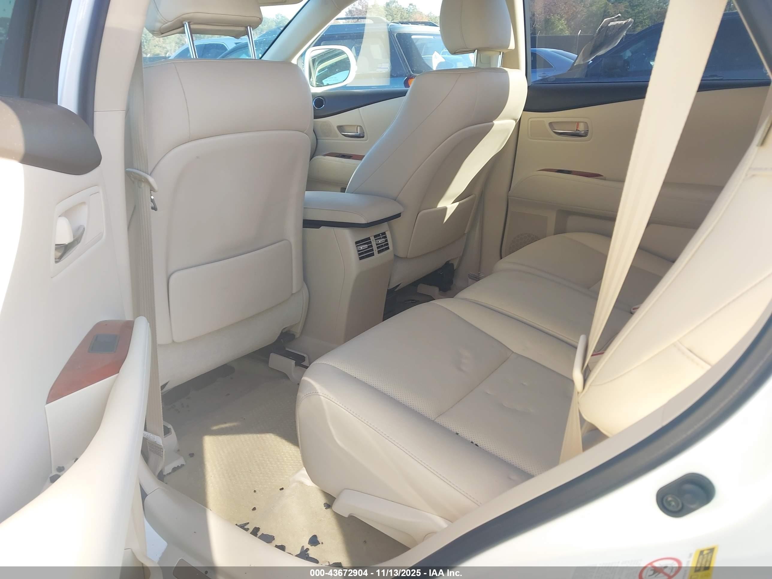 2010 Lexus Rx 350   White vin: JTJZK1BA3A2405270