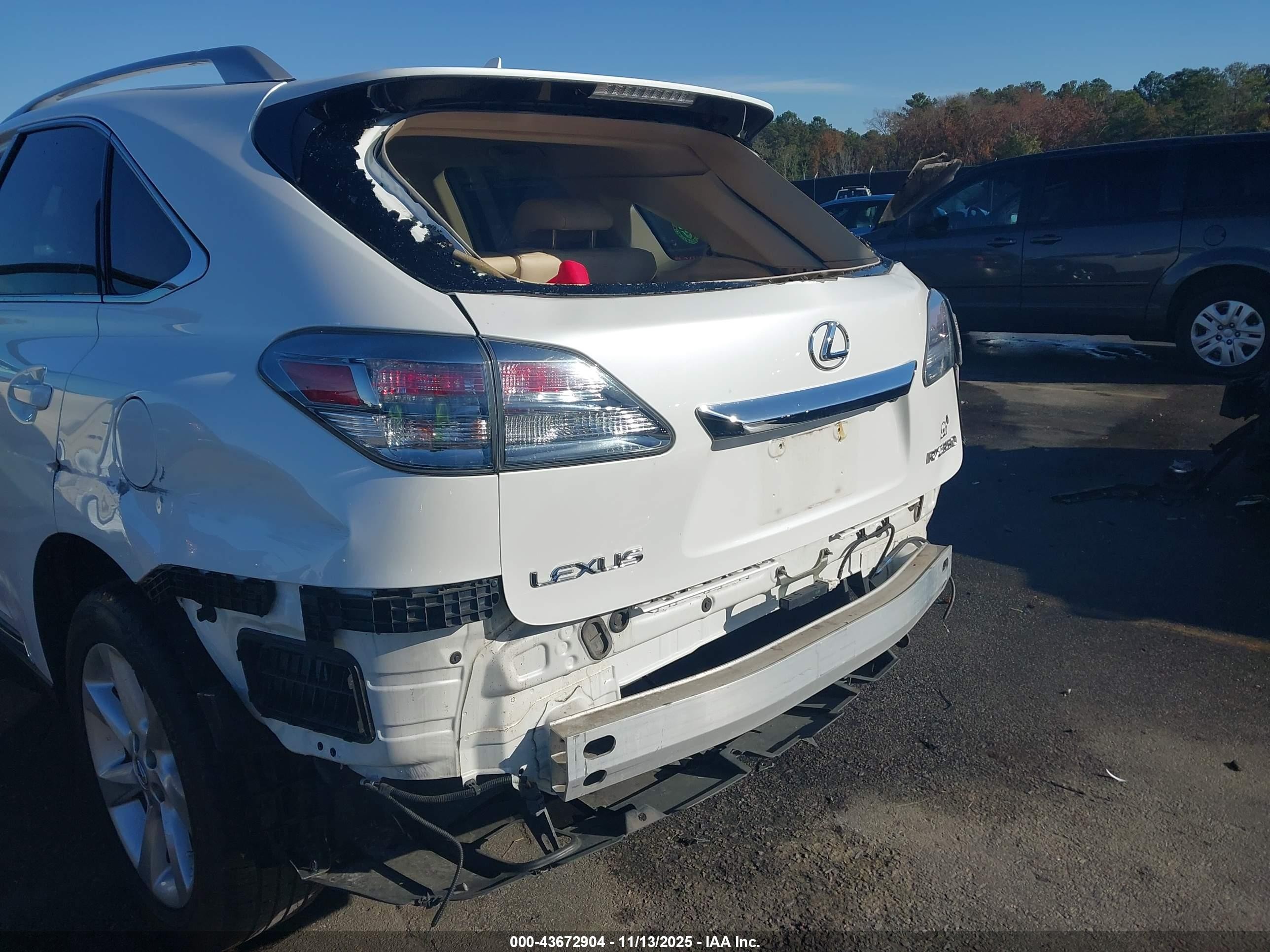 2010 Lexus Rx 350   White vin: JTJZK1BA3A2405270