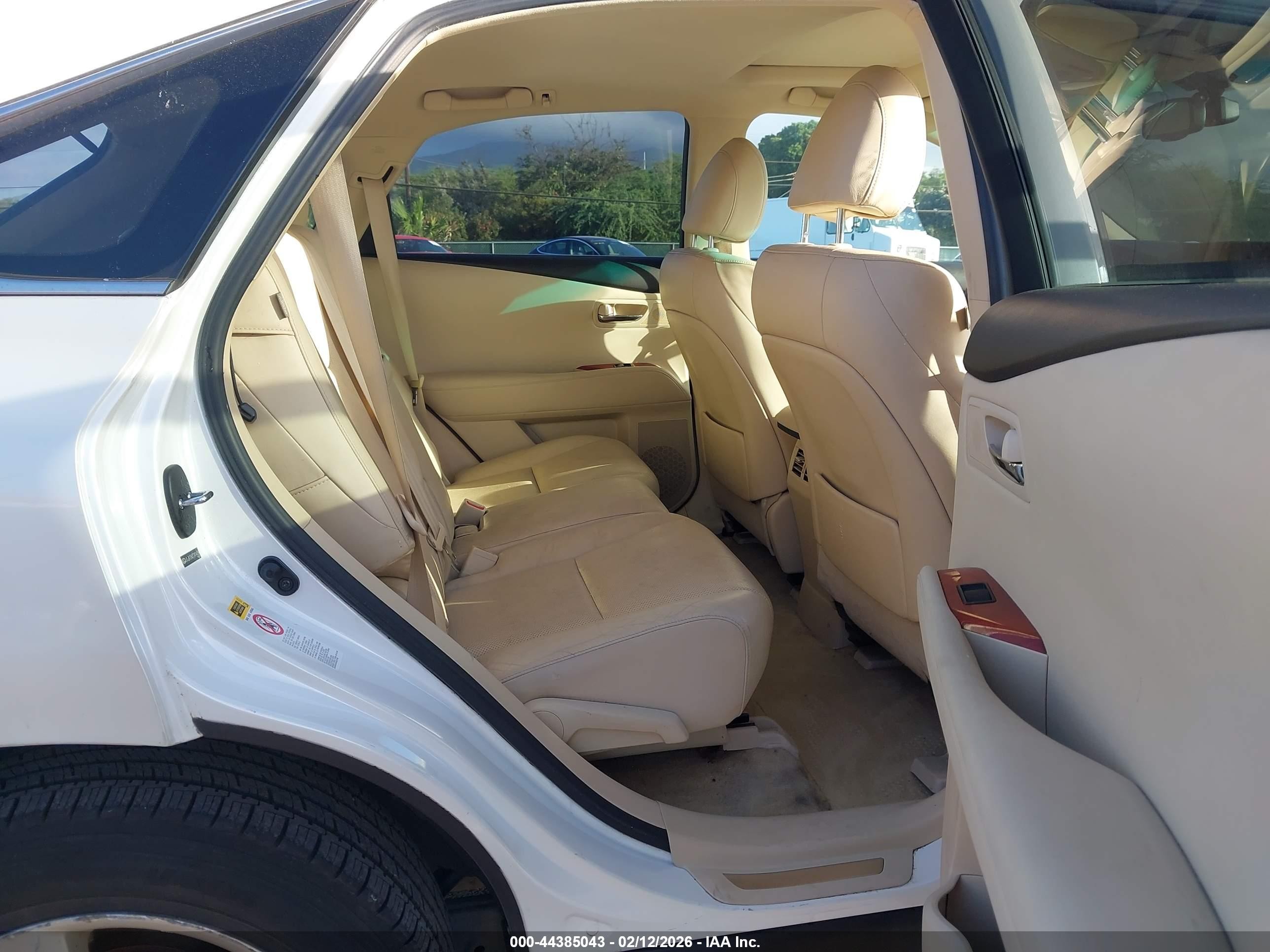 2012 Lexus Rx 350   White vin: JTJZK1BA3C2414019