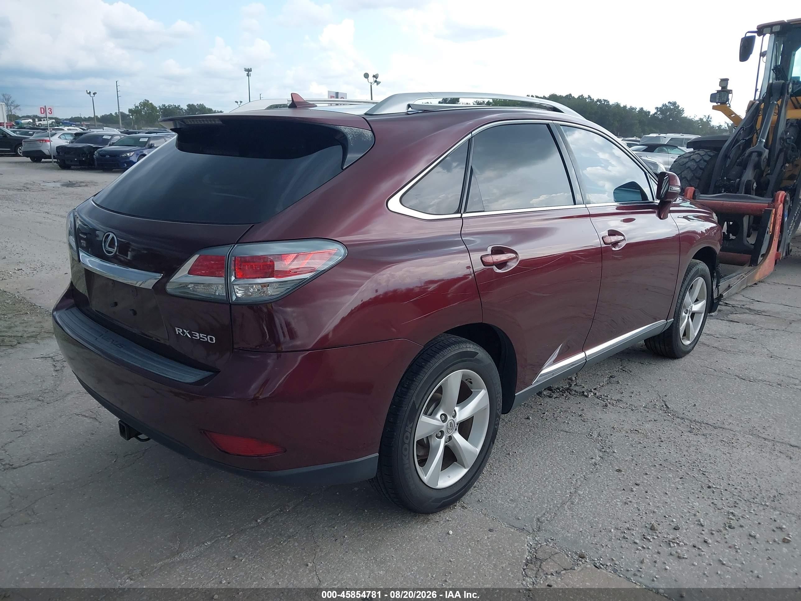 2013 Lexus Rx 350 Темно-бордовый vin: JTJZK1BA3D2009795