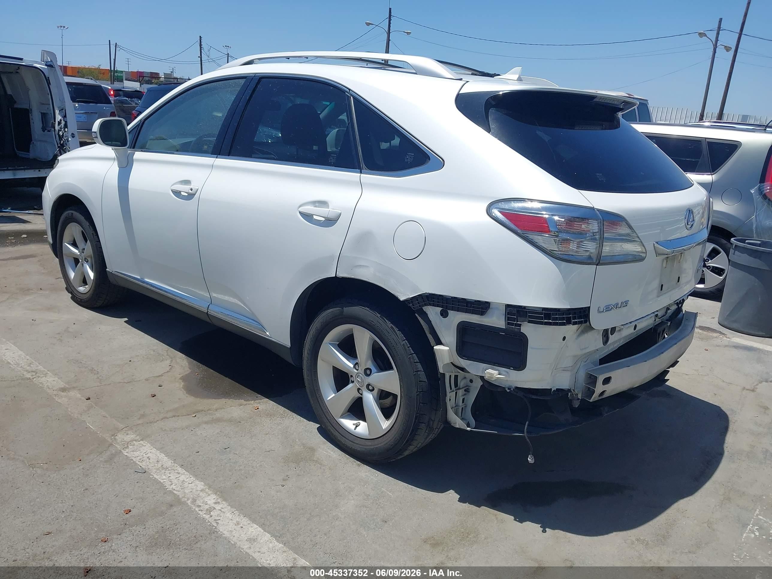 2010 Lexus Rx 350   White vin: JTJZK1BA4A2000969