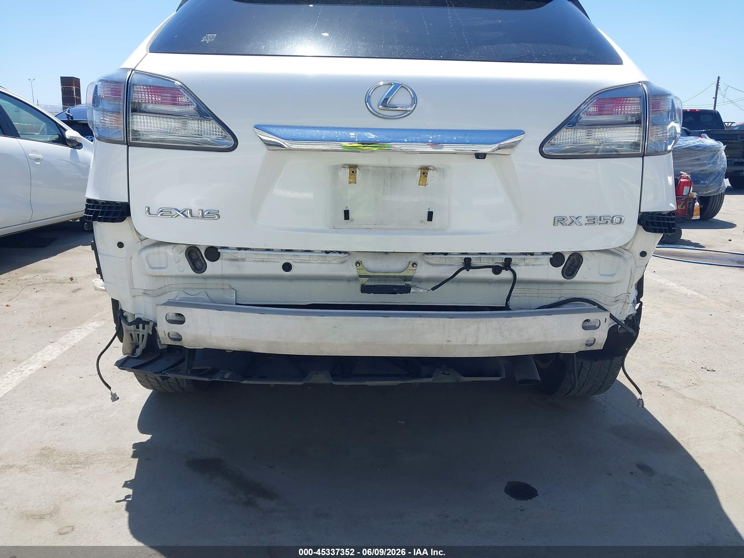 2010 Lexus Rx 350   White vin: JTJZK1BA4A2000969