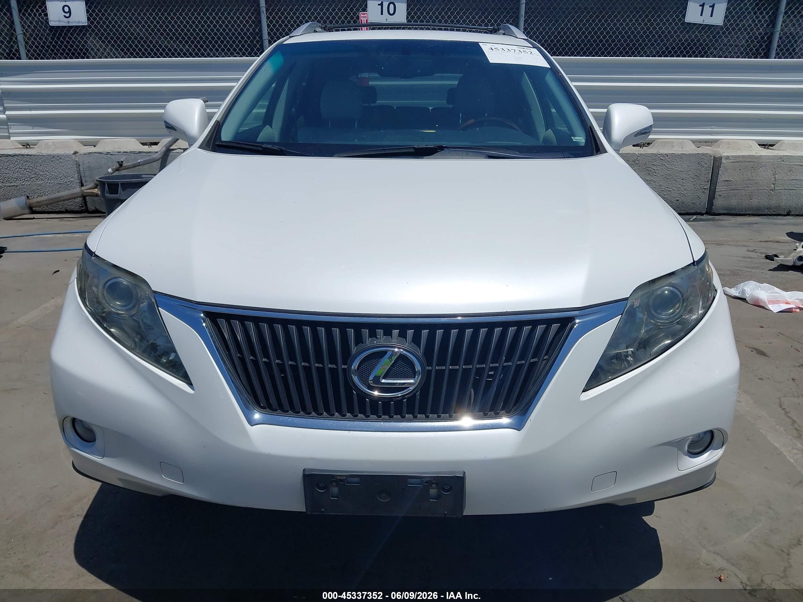 2010 Lexus Rx 350   White vin: JTJZK1BA4A2000969