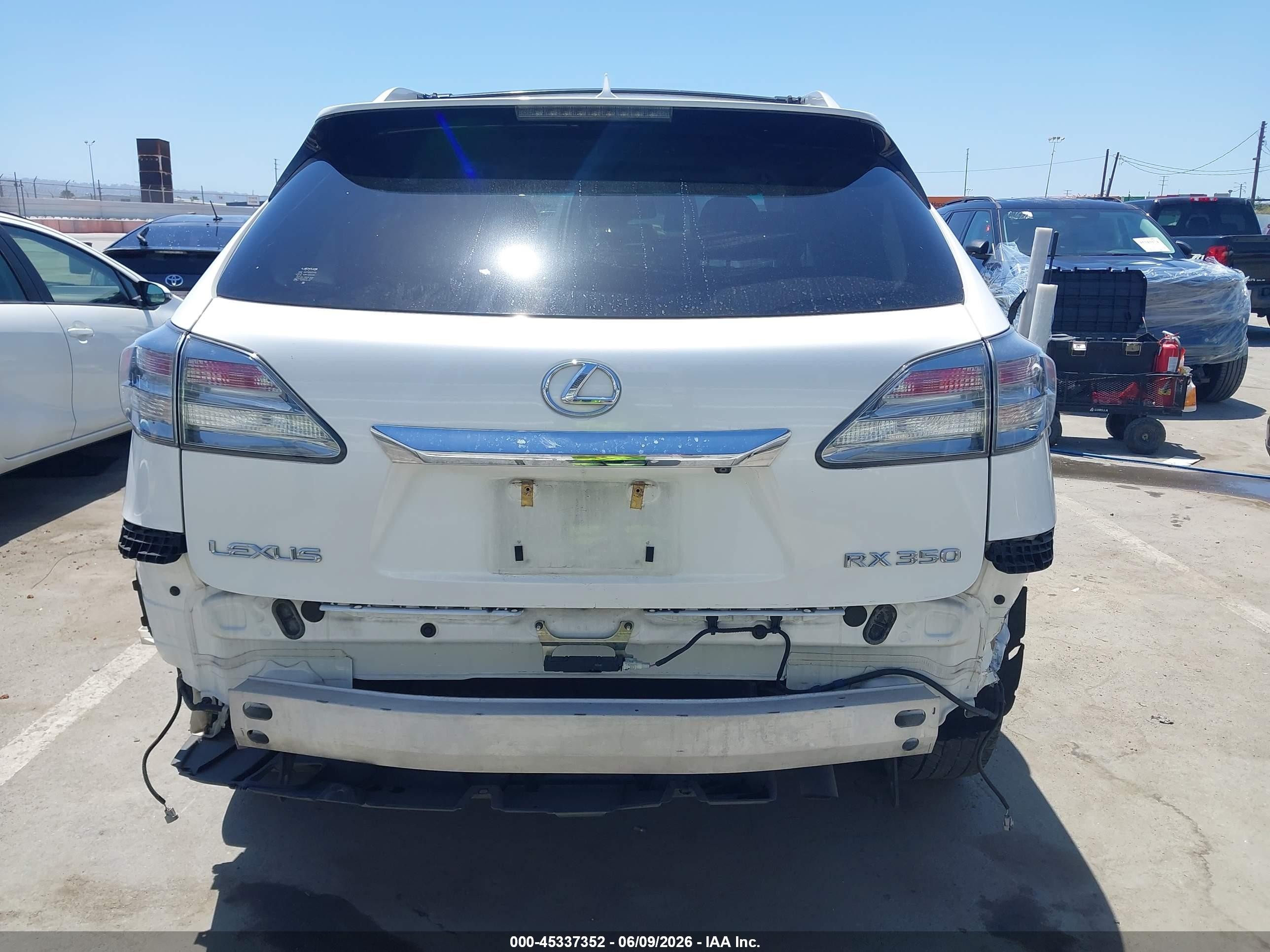 2010 Lexus Rx 350   White vin: JTJZK1BA4A2000969