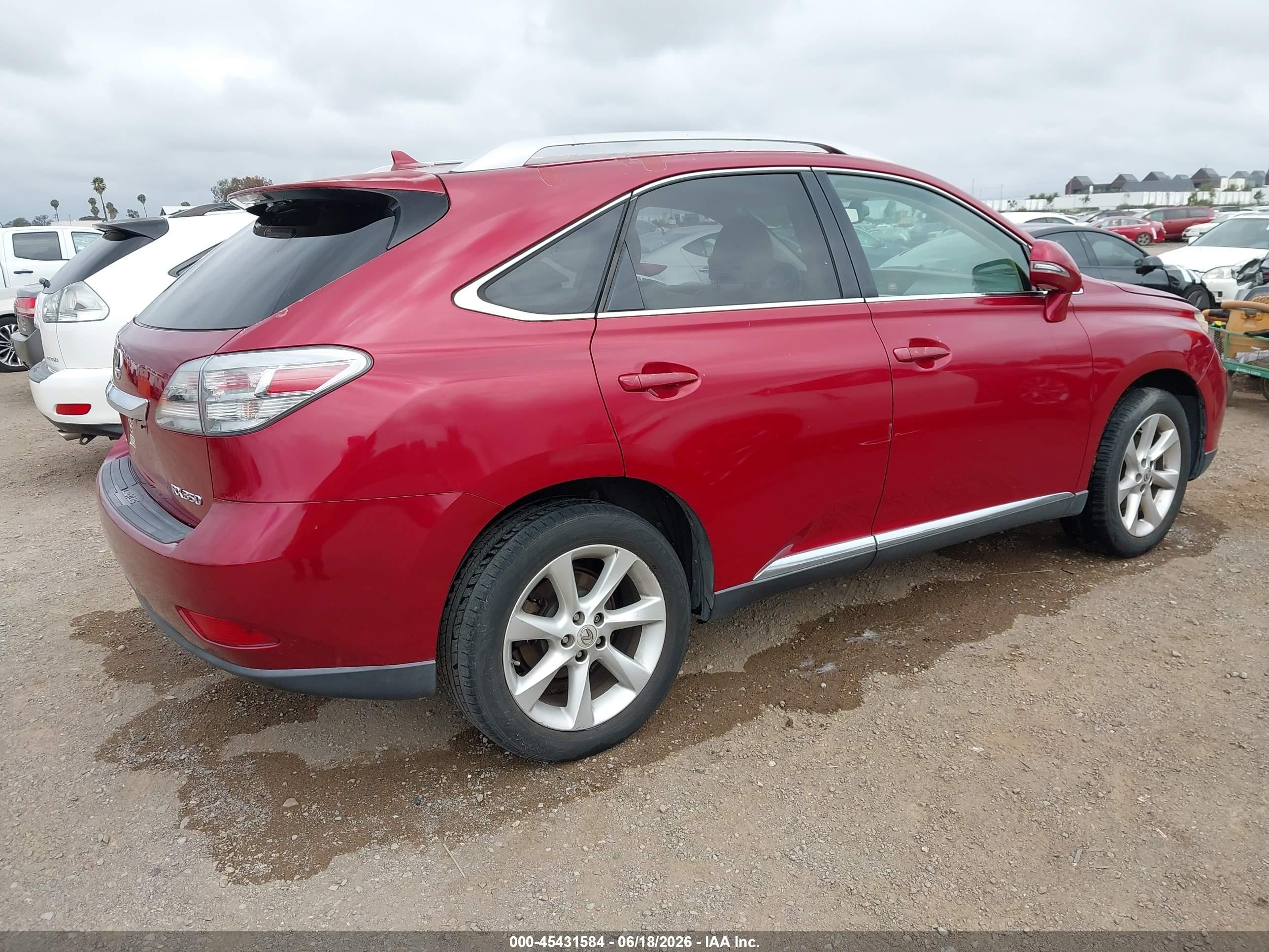 2010 Lexus Rx 350   Red vin: JTJZK1BA4A2404483