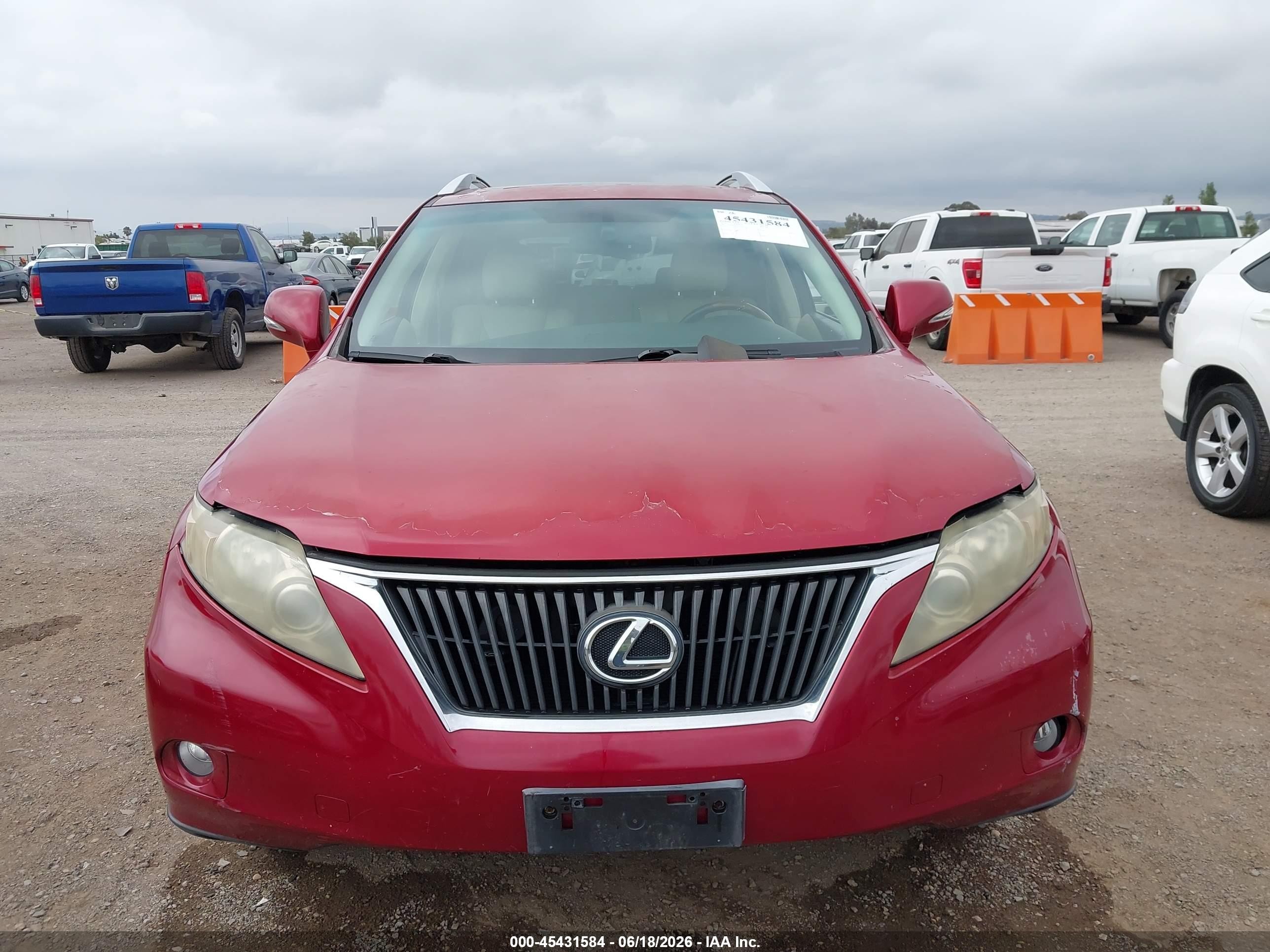 2010 Lexus Rx 350   Red vin: JTJZK1BA4A2404483