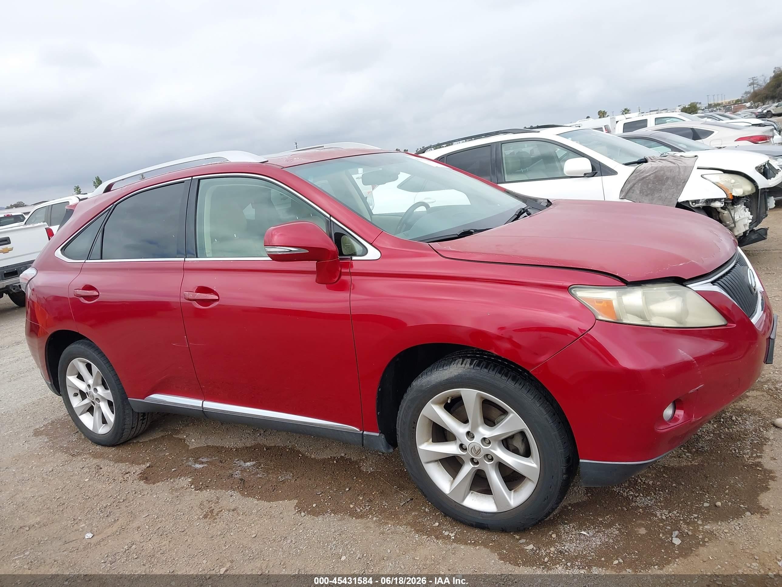 2010 Lexus Rx 350   Red vin: JTJZK1BA4A2404483
