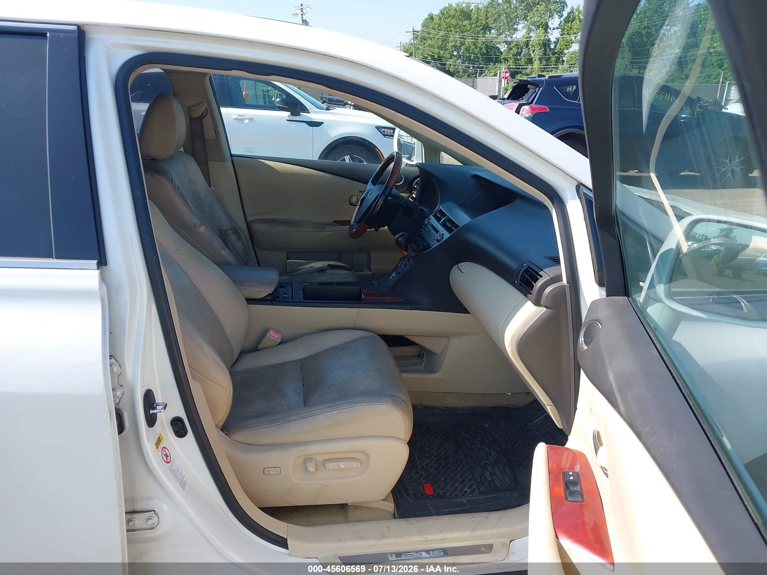 2012 Lexus Rx 350   White vin: JTJZK1BA5C2414023