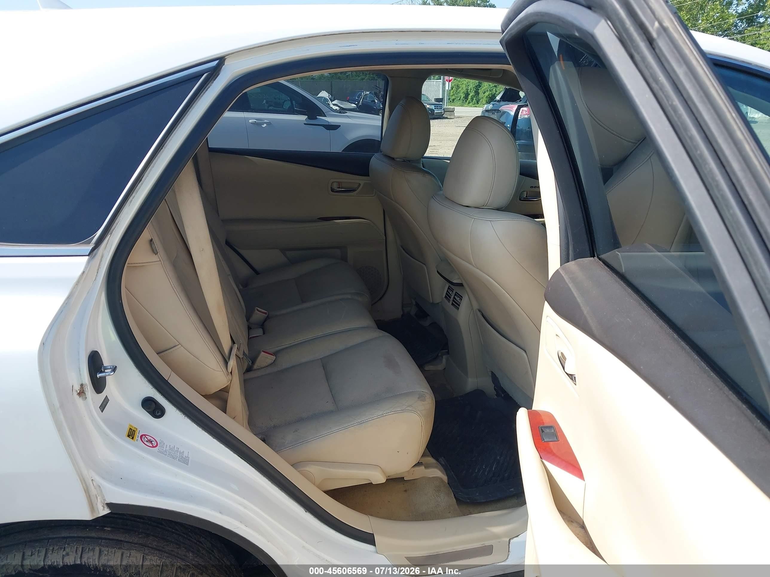 2012 Lexus Rx 350   White vin: JTJZK1BA5C2414023