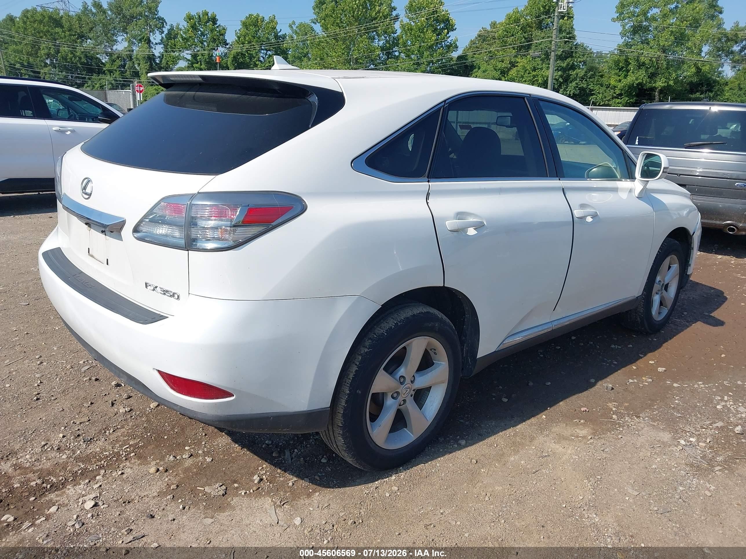 2012 Lexus Rx 350   White vin: JTJZK1BA5C2414023