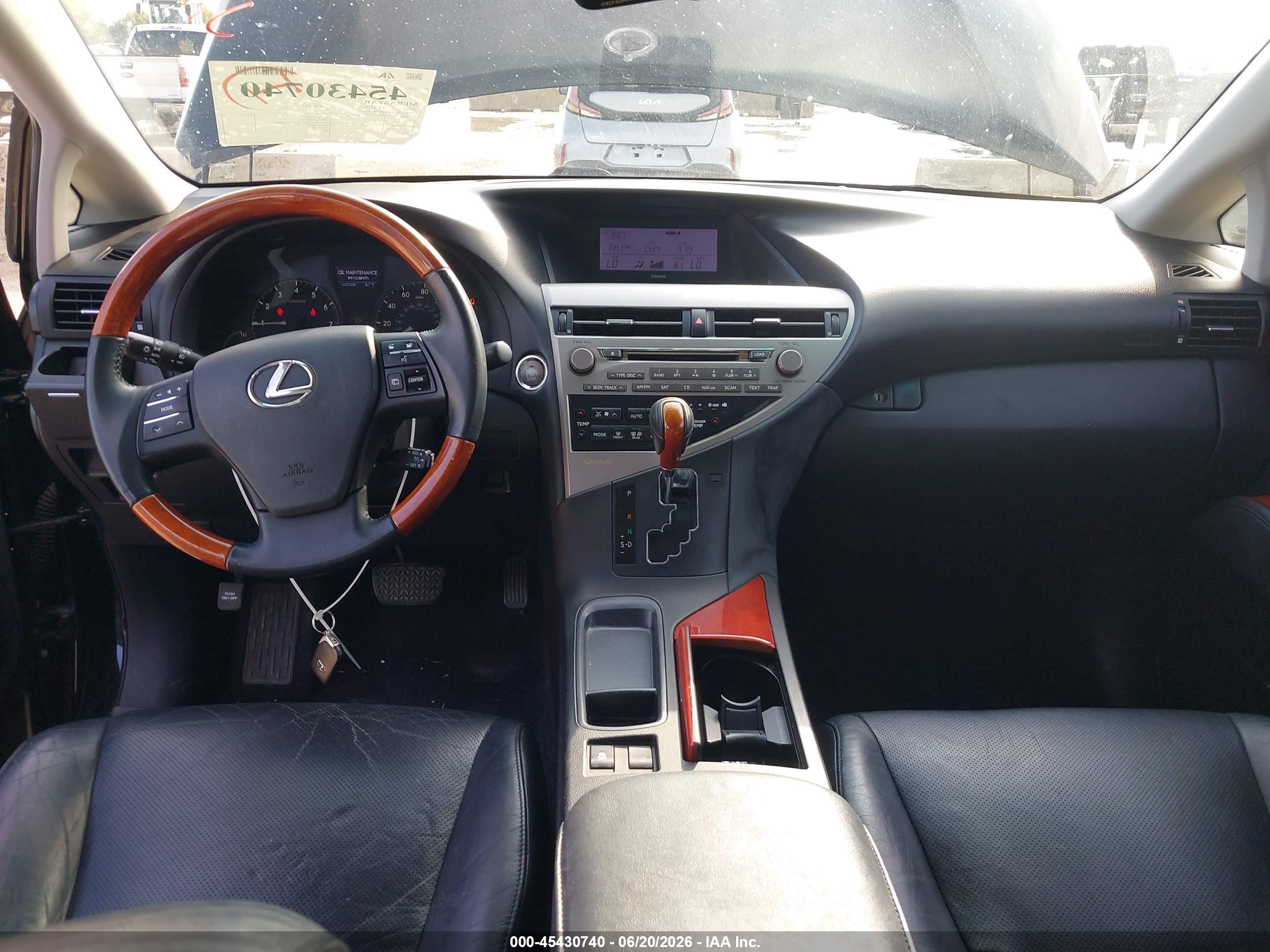 2012 Lexus Rx 350   Black vin: JTJZK1BA6C2413754