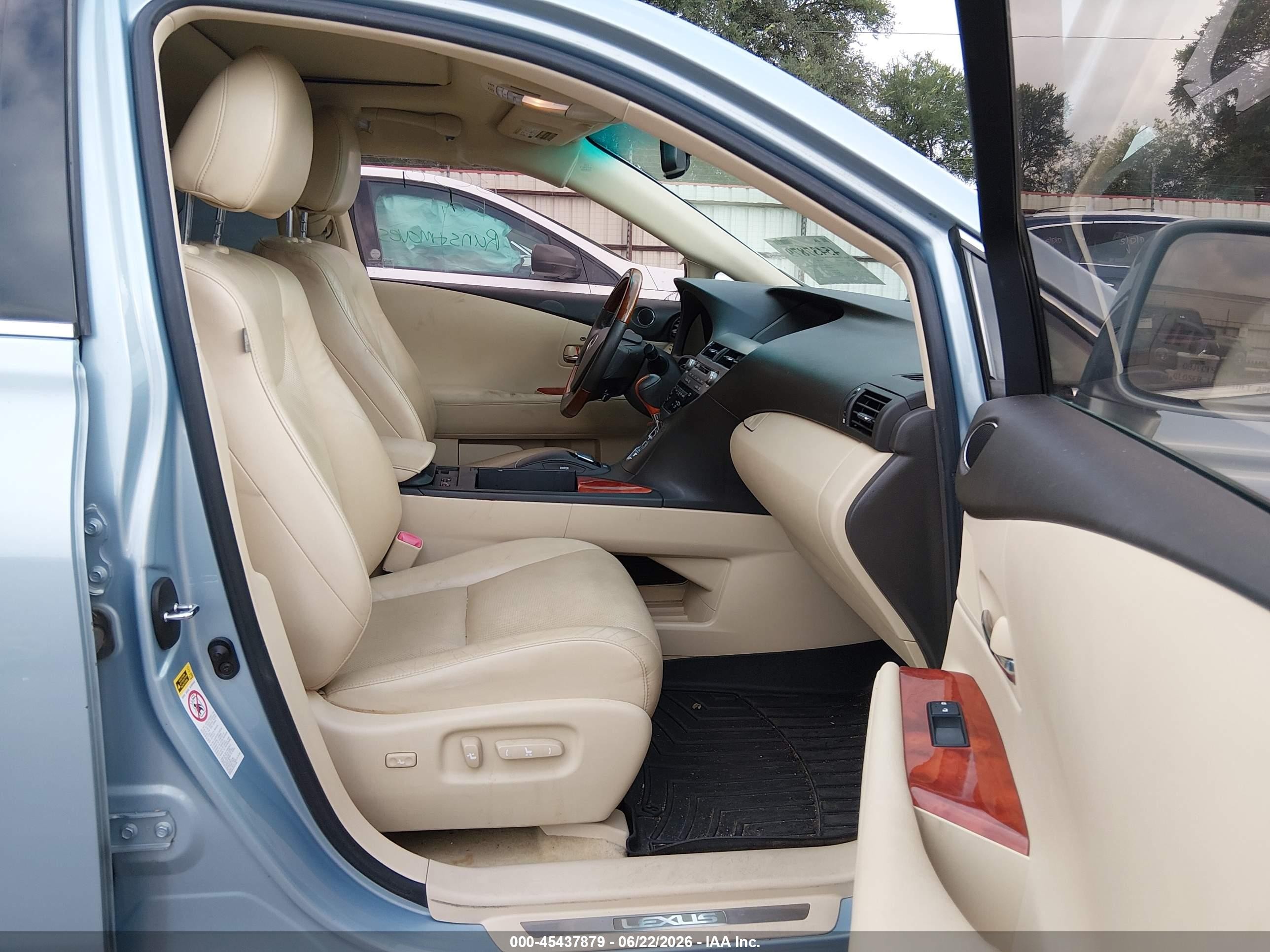 2010 Lexus Rx 350   Light Blue vin: JTJZK1BA7A2405322