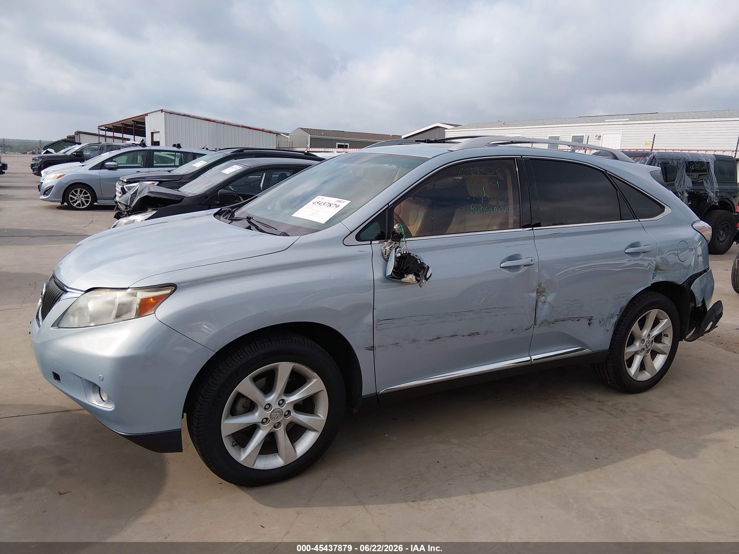 2010 Lexus Rx 350   Light Blue vin: JTJZK1BA7A2405322